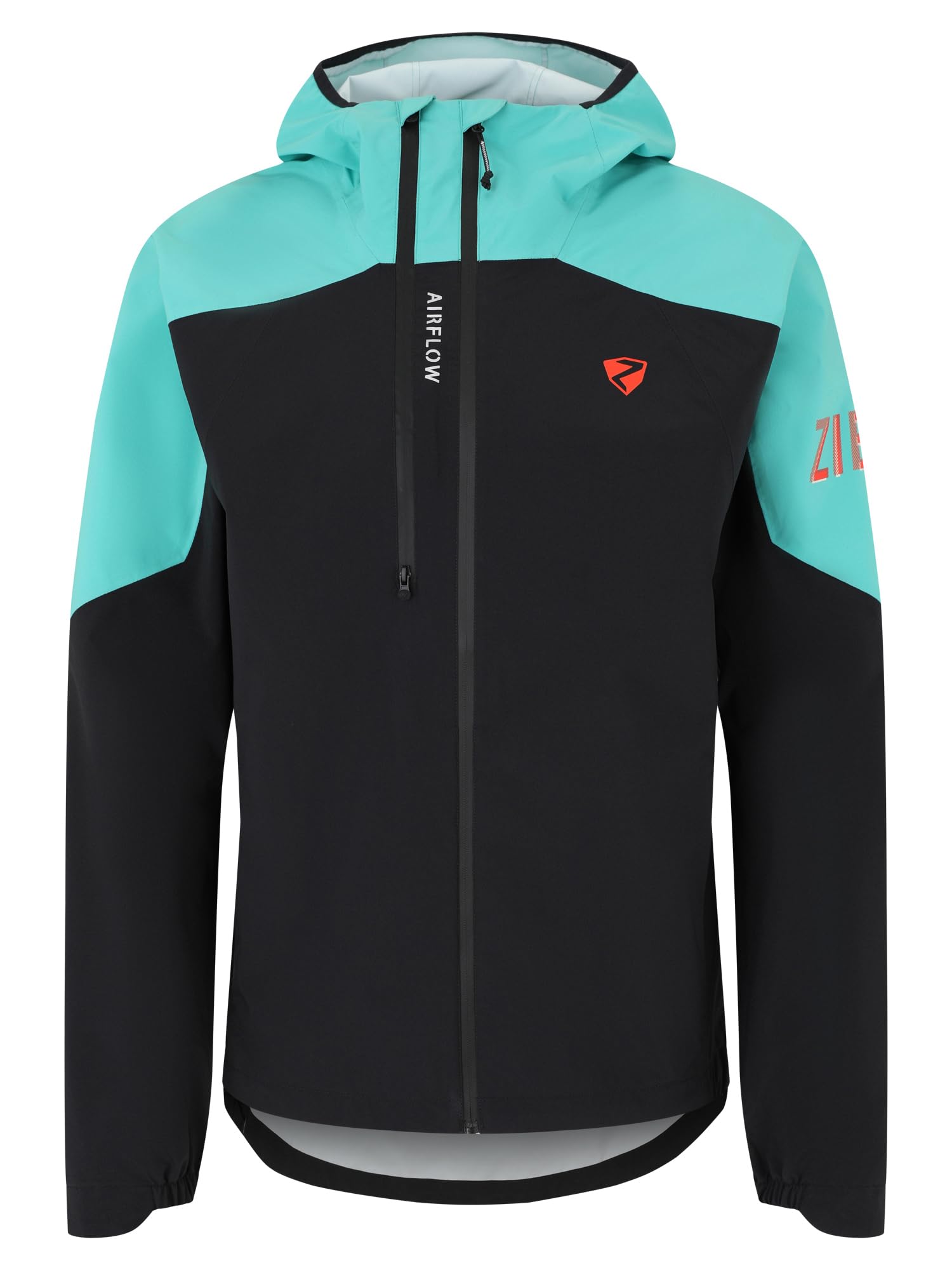 ziener-nemil-z-herren-regenjacke-50-schwarz-teal-wasserdicht image 1