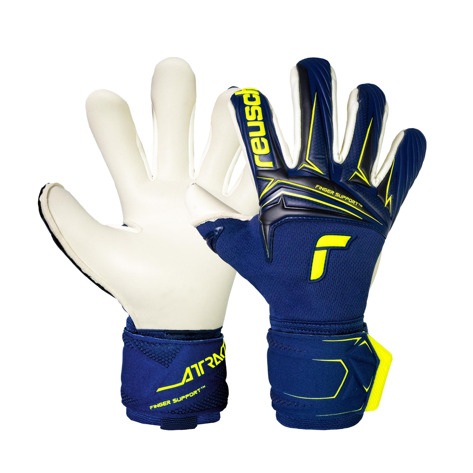 reusch-attrakt-torwarthandschuhe-gr-9-duo-grip-fingerschutz image 1