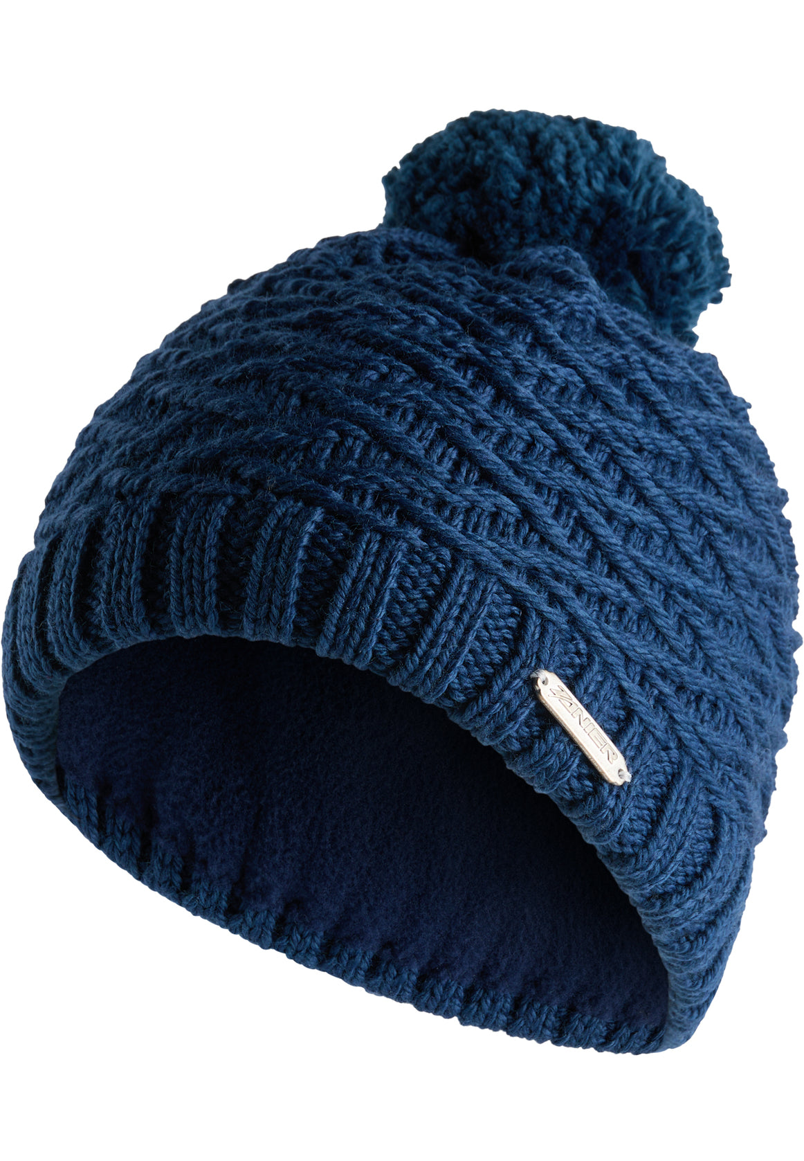 zanier-sport-chic-beanie-m-tze-silber-schurwolle image 3