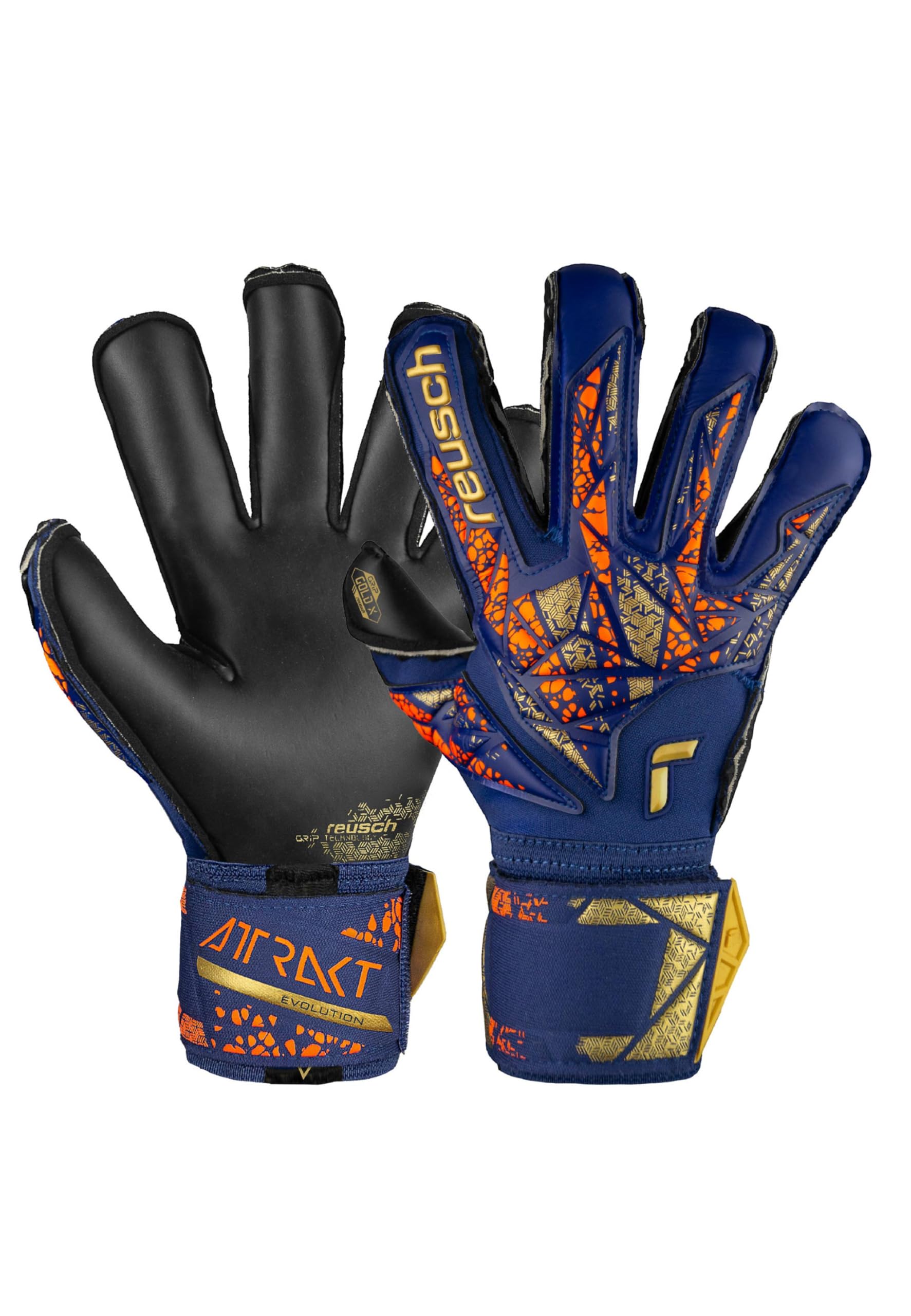 reusch-attrakt-x-evolution-torwarthandschuhe-gr-8-5-blau-gold image 1