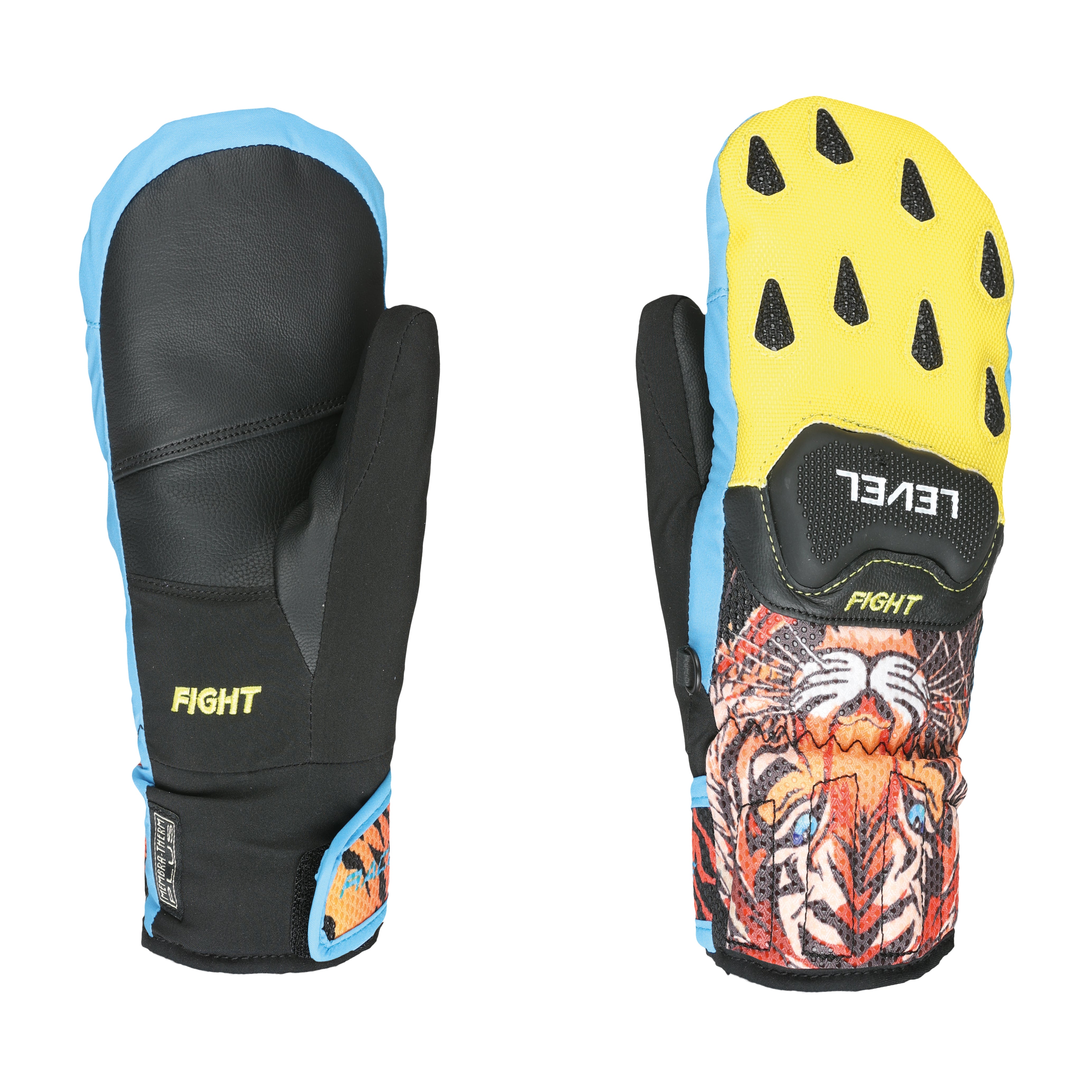 level-worldcup-race-jr-mitten-skihandschuhe-gelb-blau-wasserdicht image 8