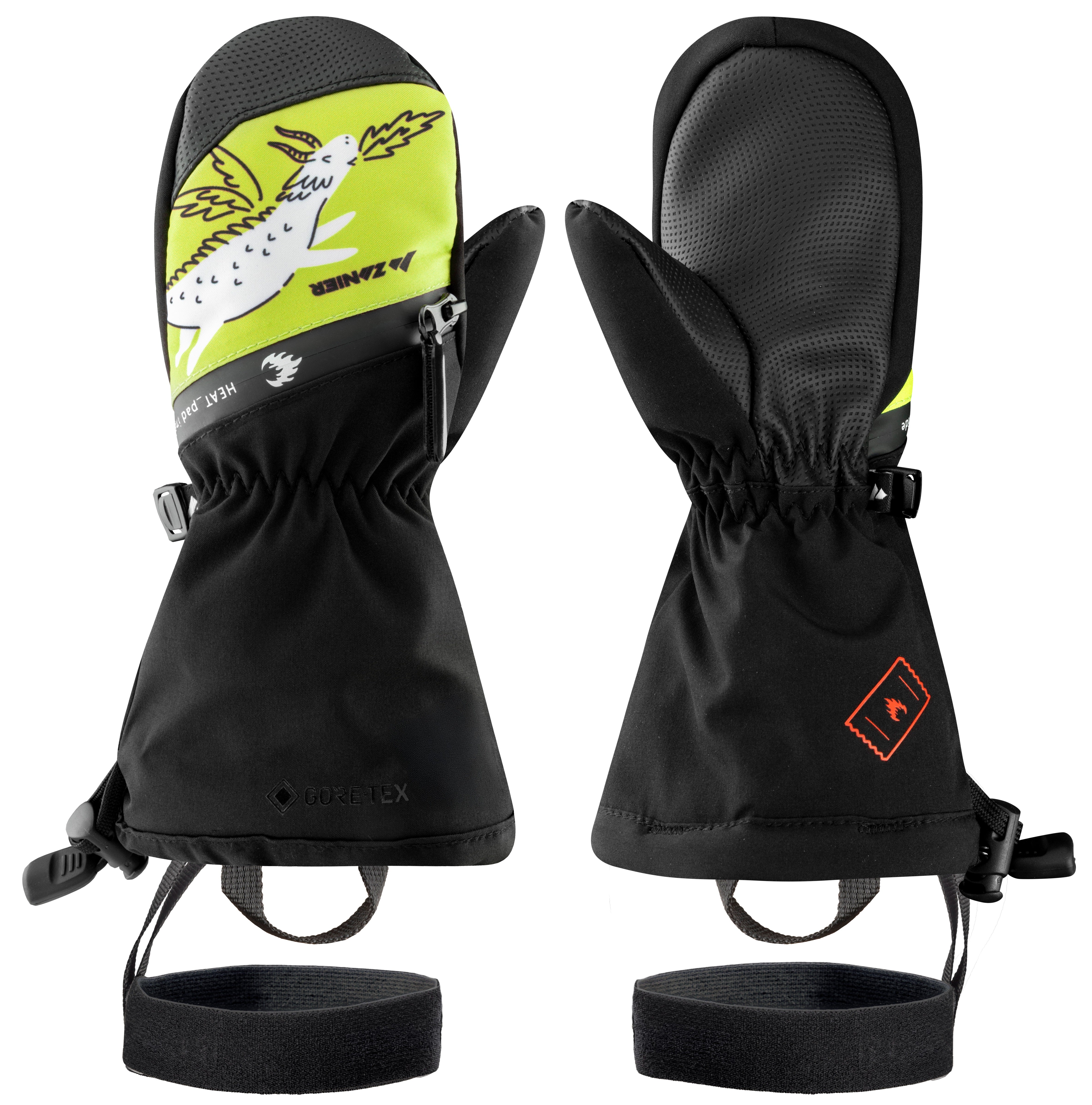 zanier-heat-pads-gtx-mitten-kinder-f-ustlinge-schwarz-wasserdicht image 4
