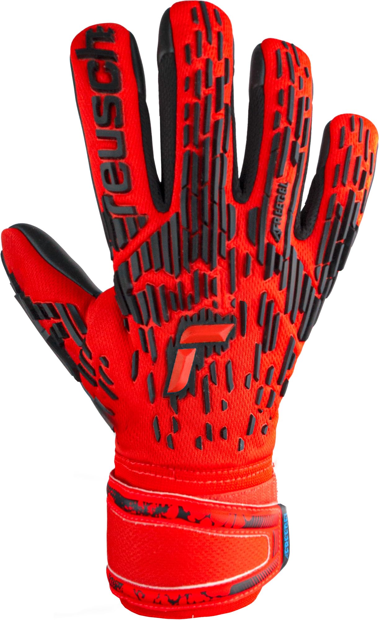 reusch-attrakt-torwarthandschuhe-gr-9-grip-silver-rot-blau image 2