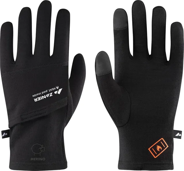 zanier-heat-pads-merino-liner-touch-innenhandschuh-schwarz image 1