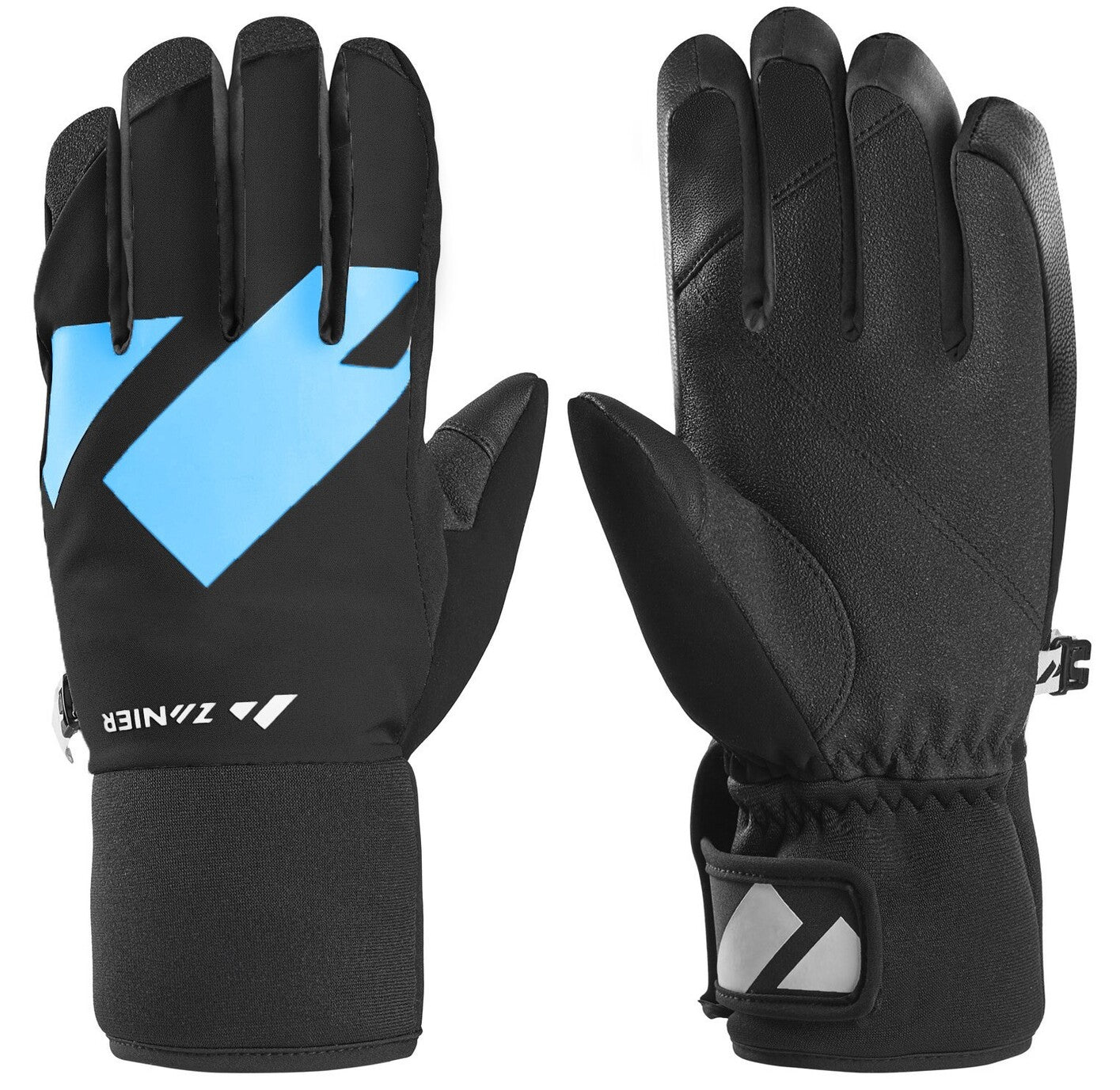 zanier-shredder-stx-kinder-skihandschuhe-schwarz-weiss-gr-5 image 5