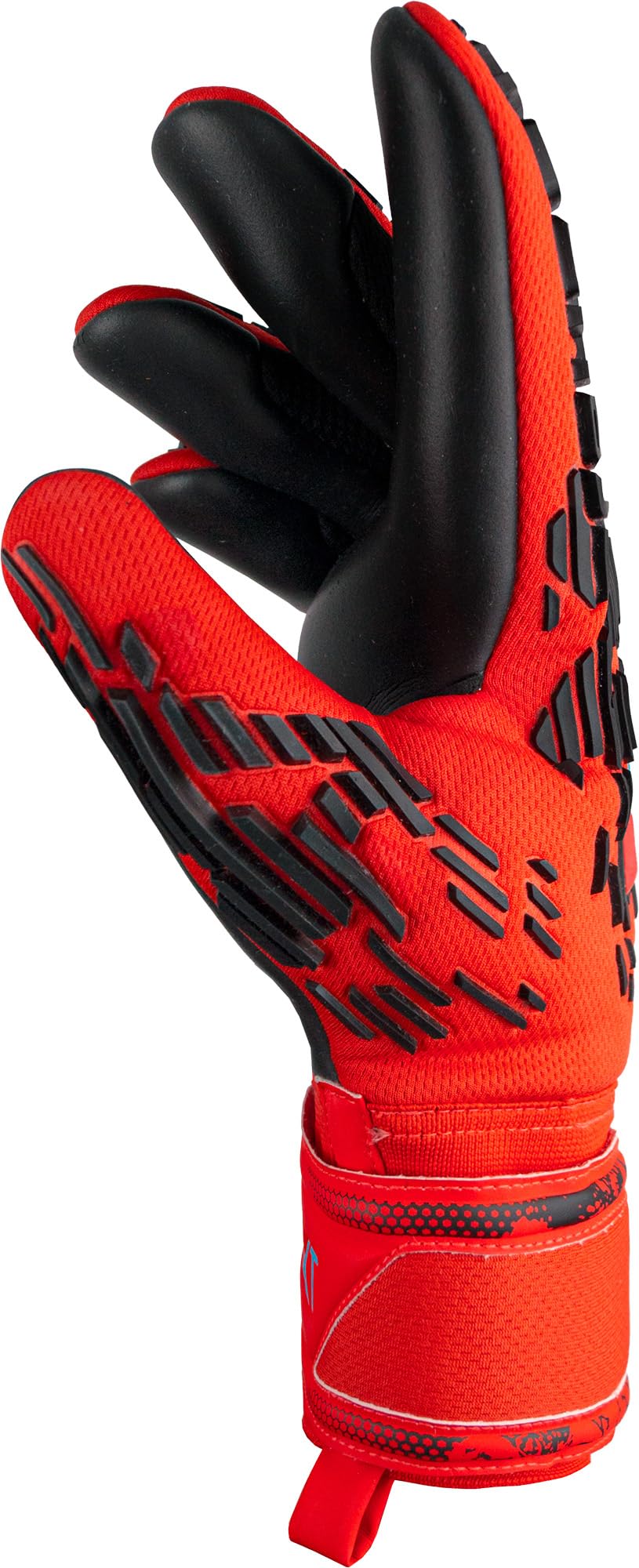 reusch-attrakt-torwarthandschuhe-gr-9-grip-silver-rot-blau image 3
