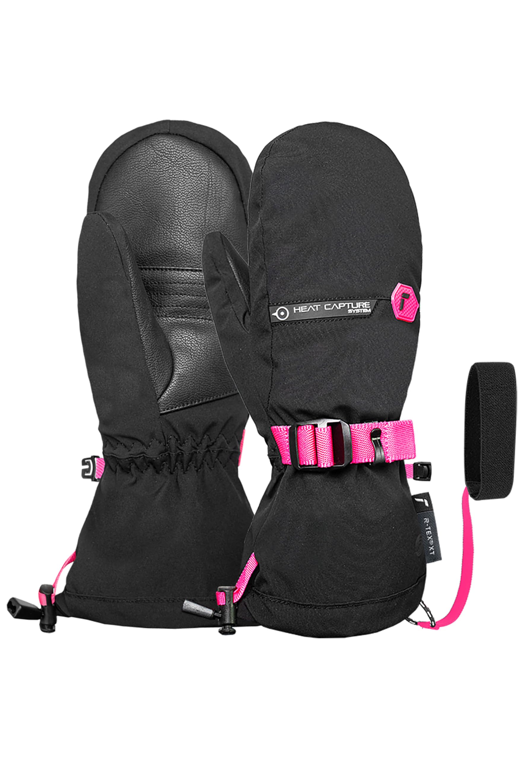 reusch-down-spirit-kinder-f-ustlinge-skihandschuhe-schwarz-blau-gelb-wolle image 1