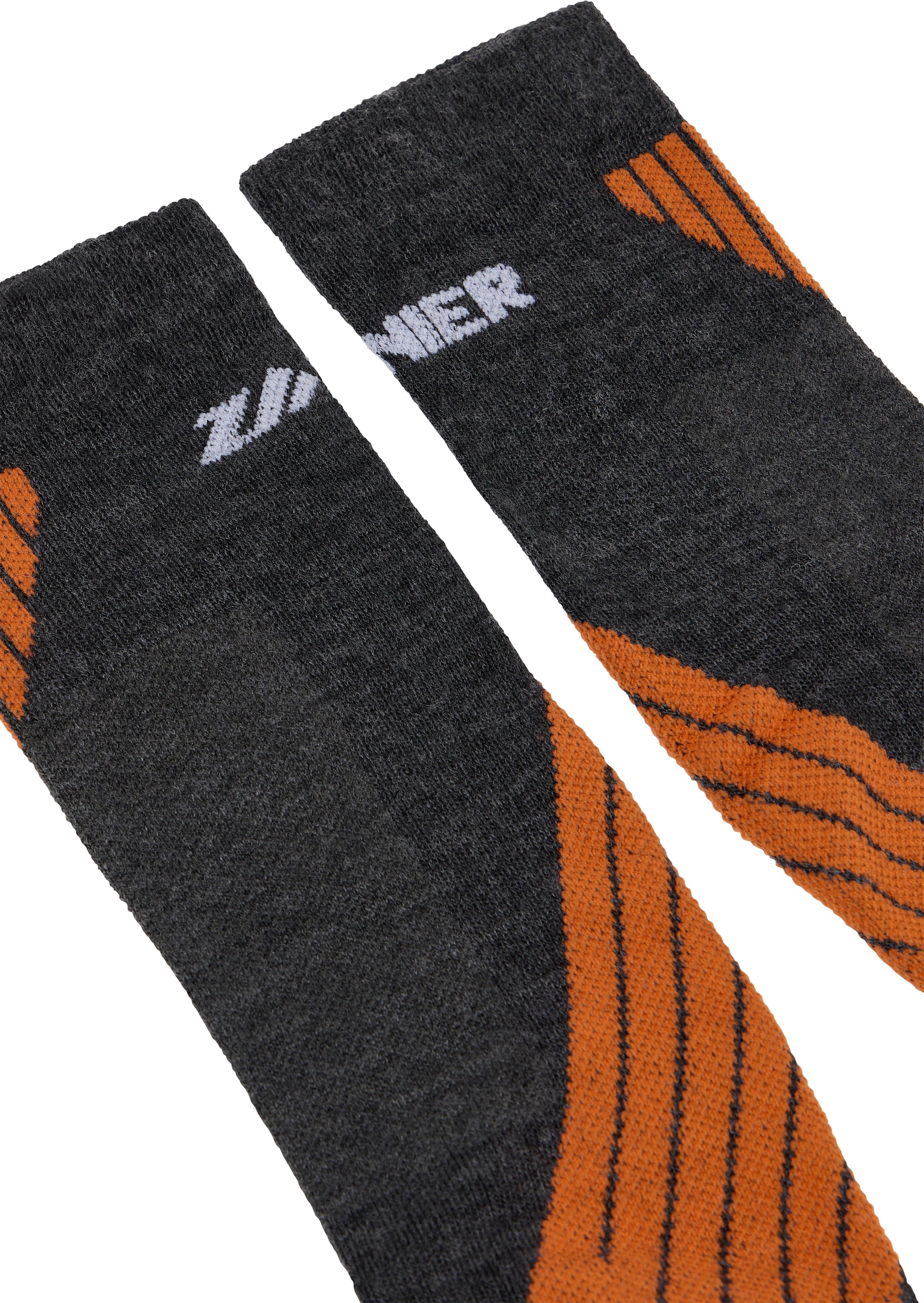 zanier-alpine-socks-skisocken-mittelgrau-braun-merinowolle image 2