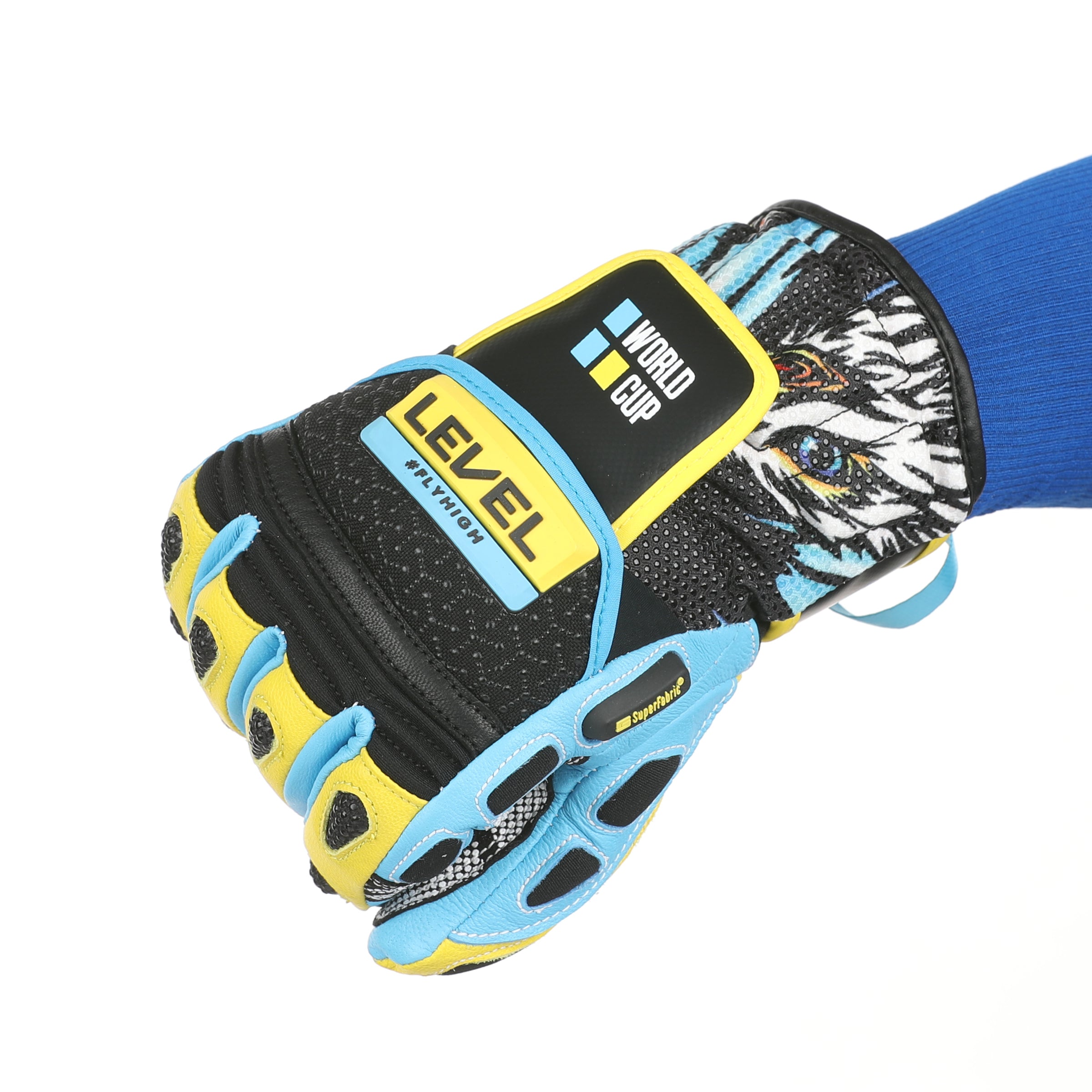 level-worldcup-jr-cf-skihandschuhe-gelb-blau-kinder-race image 4