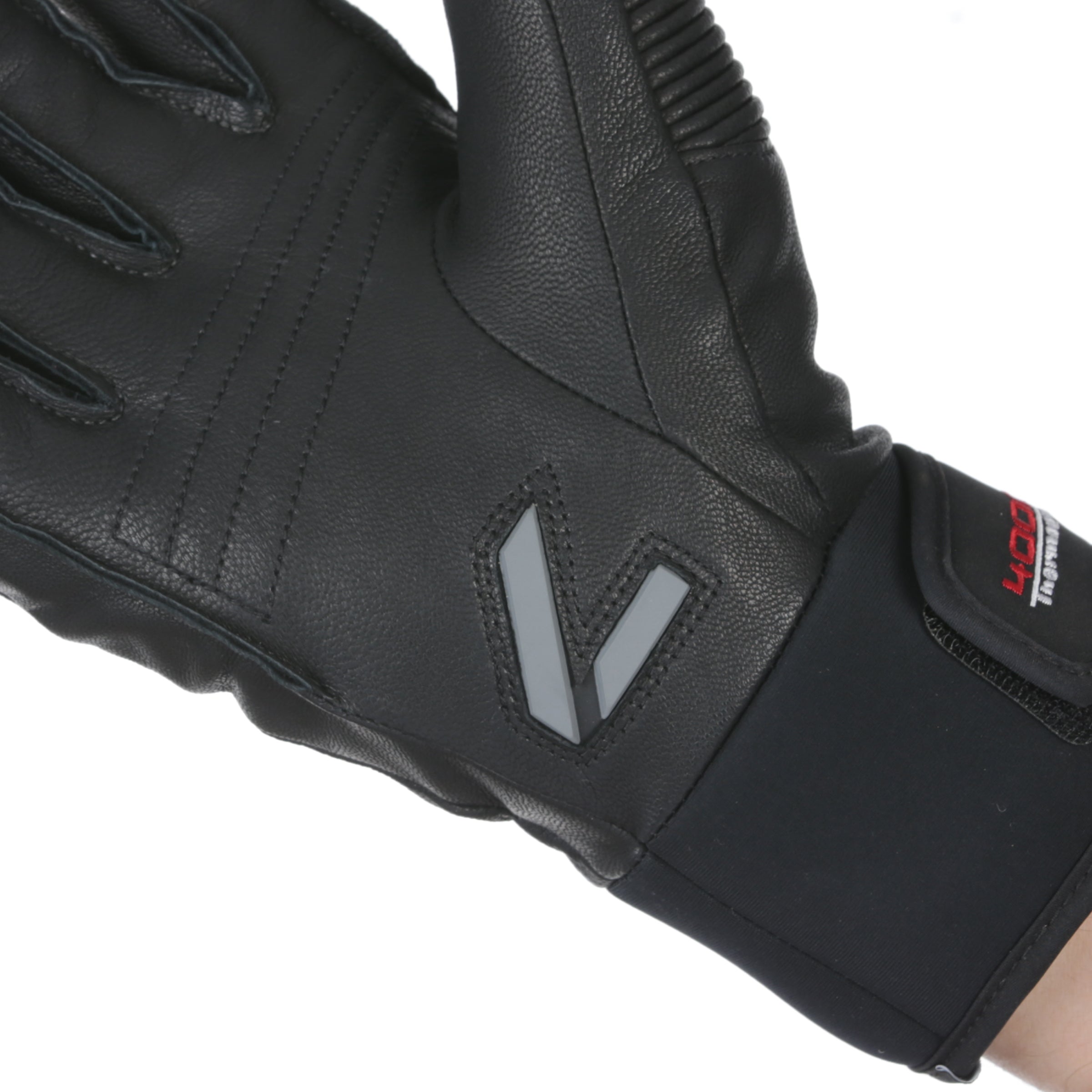 level-off-piste-leather-skihandschuhe-schwarz-wasserdicht image 4