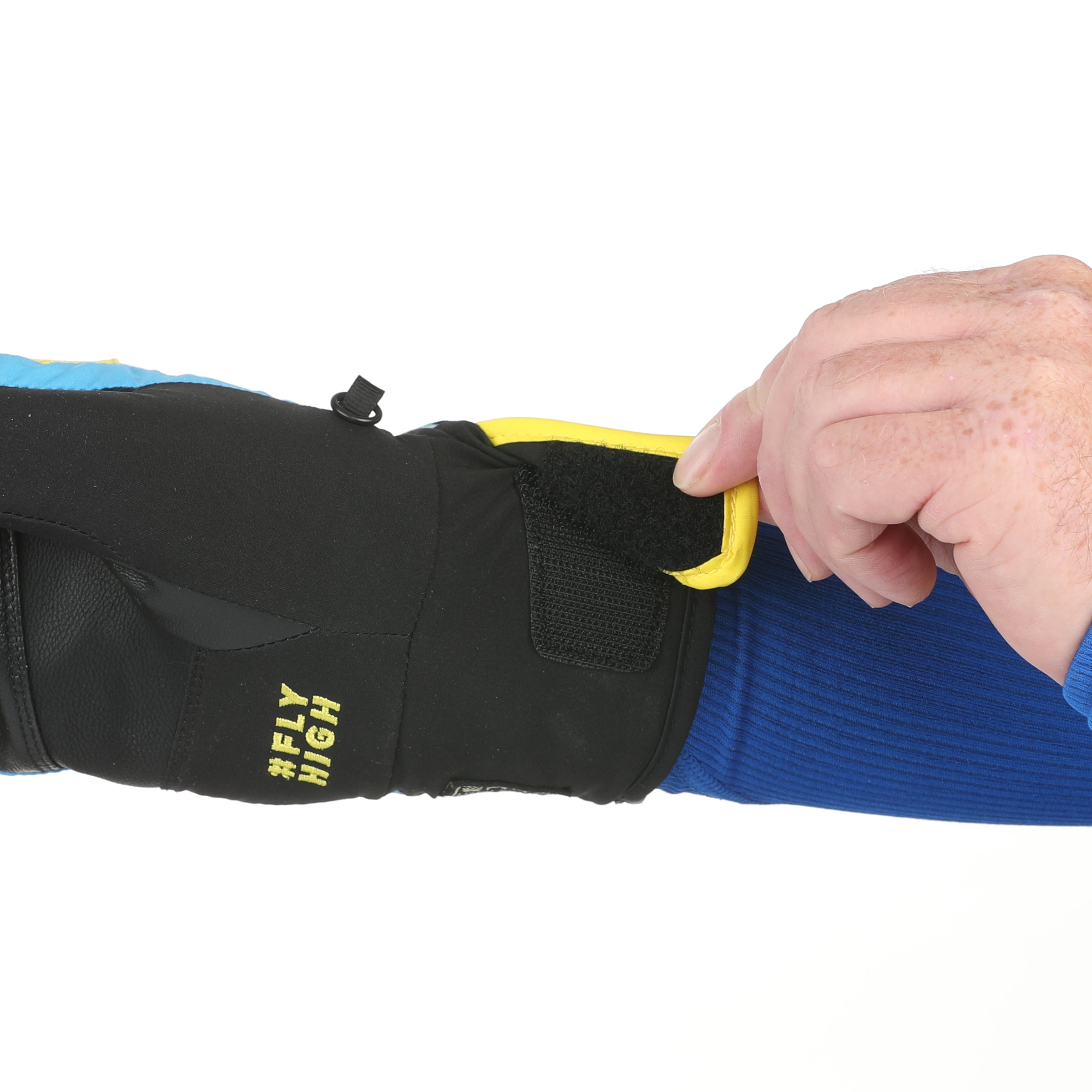 level-worldcup-race-jr-mitten-skihandschuhe-gelb-blau-wasserdicht image 3