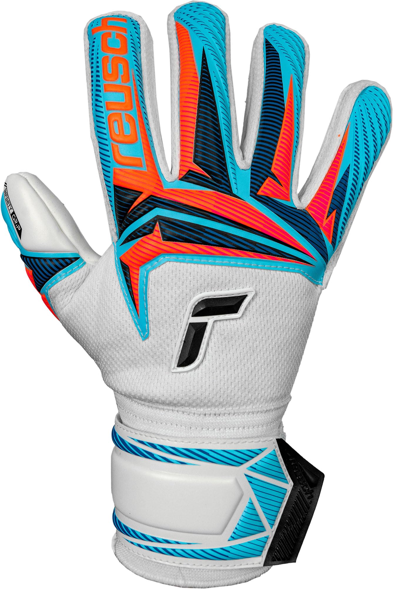 reusch-attrakt-advance-torwarthandschuhe-blau-wei-orange-grip image 2