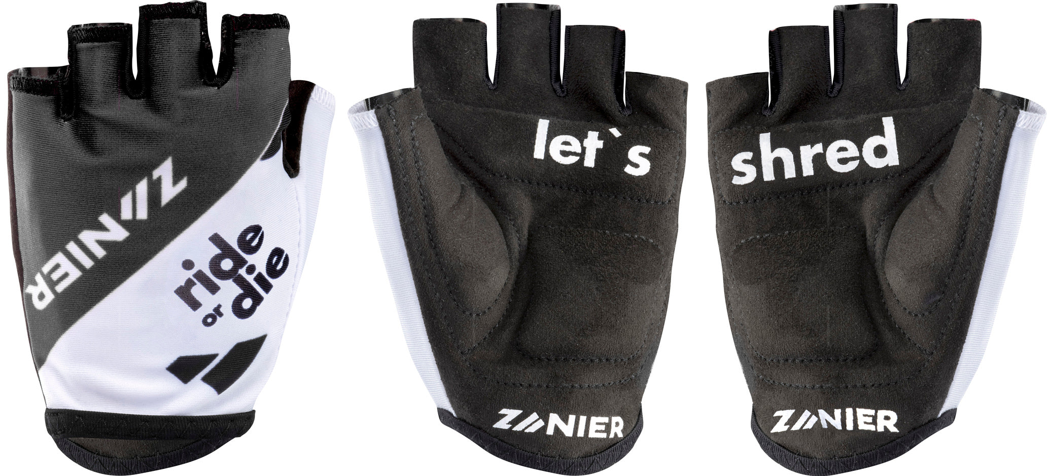 zanier-cycling-team-glove-junior-fahrradhandschuhe-schwarz-weiss image 2