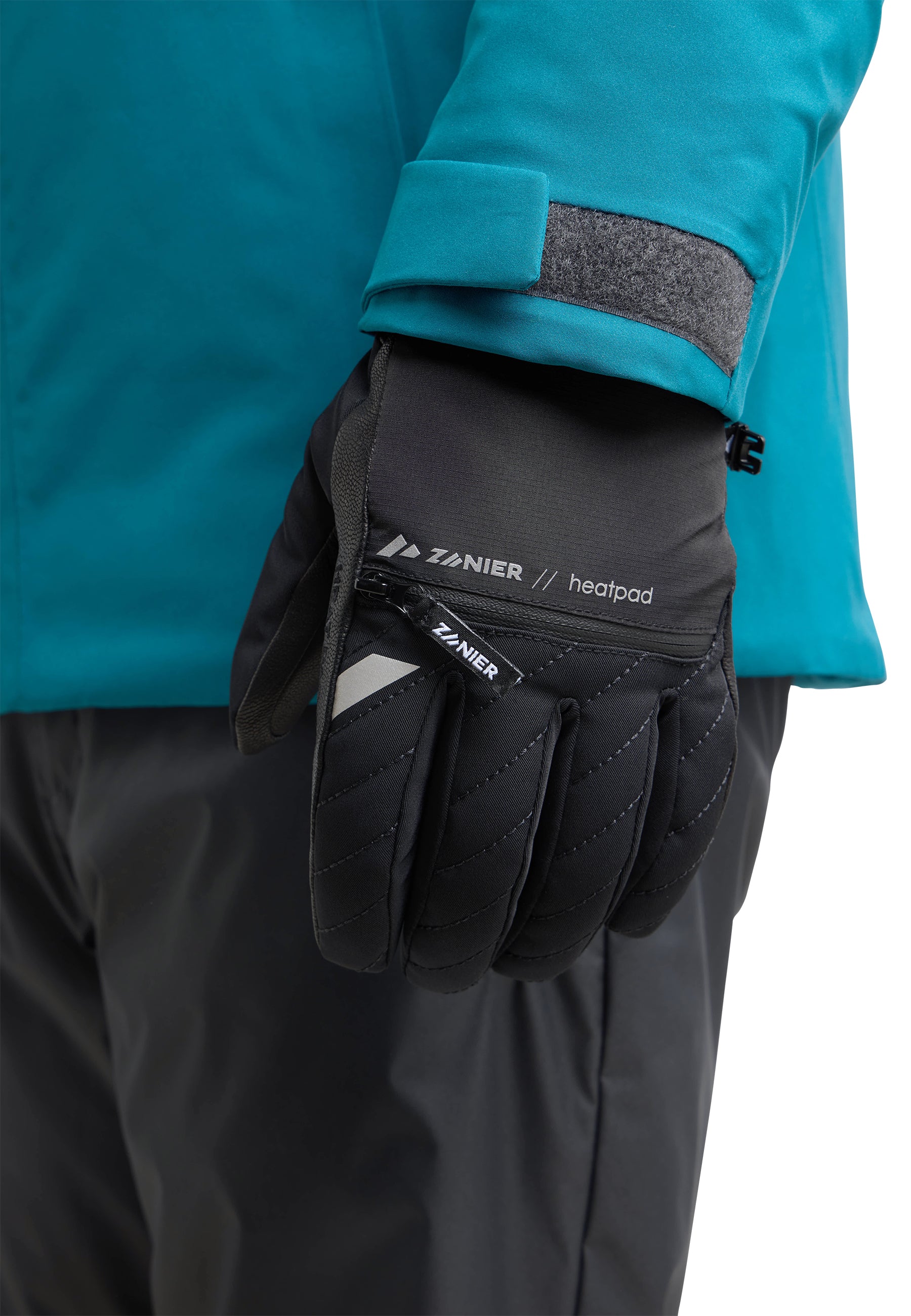 zanier-radiator-stx-skihandschuhe-3-in-1-schwarz image 3
