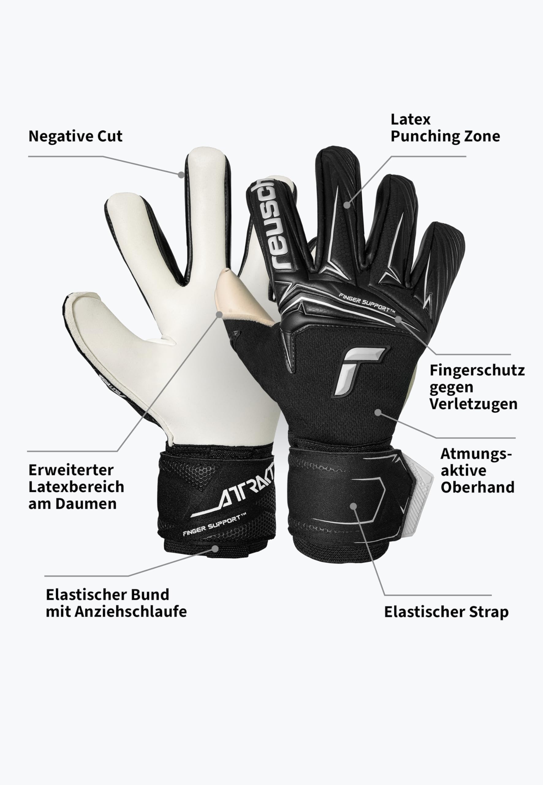 reusch-attrakt-torwarthandschuhe-gr-9-gold-x-grip-fingerschutz image 7