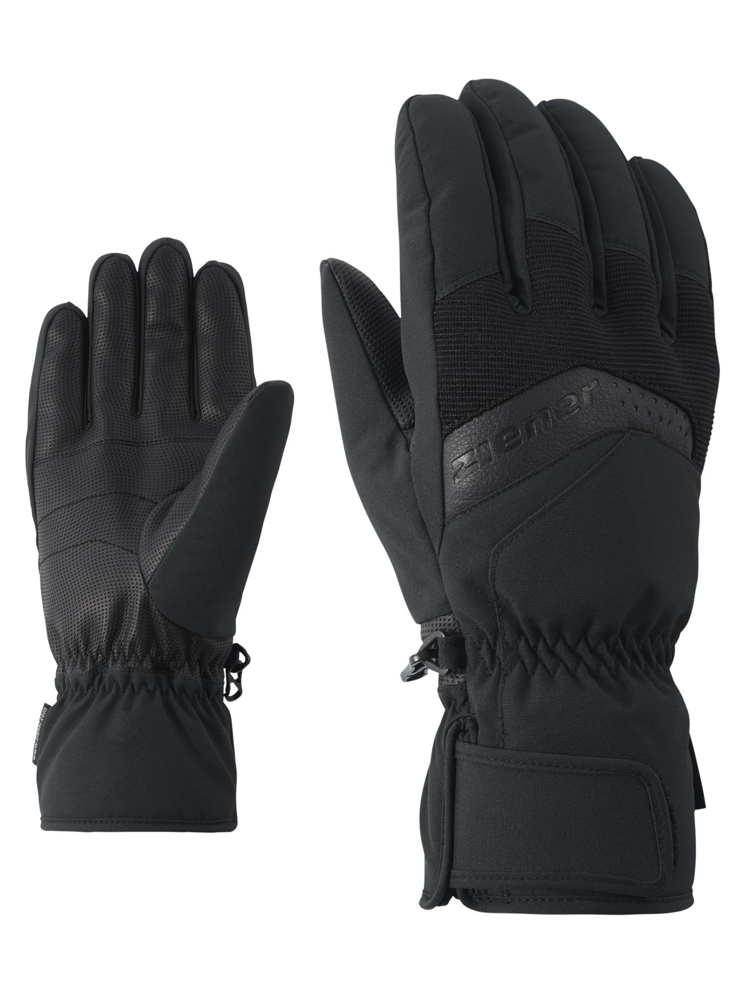 ziener-gabino-herren-skihandschuhe-schwarz-gr-8-thermoshield image 1