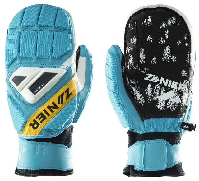 zanier-gate-killer-mitten-f-ustlinge-schwarz-neongelb-mit-protektoren image 1