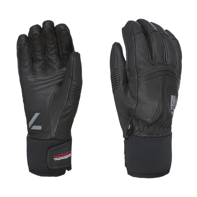 level-off-piste-leather-skihandschuhe-schwarz-wasserdicht image 1