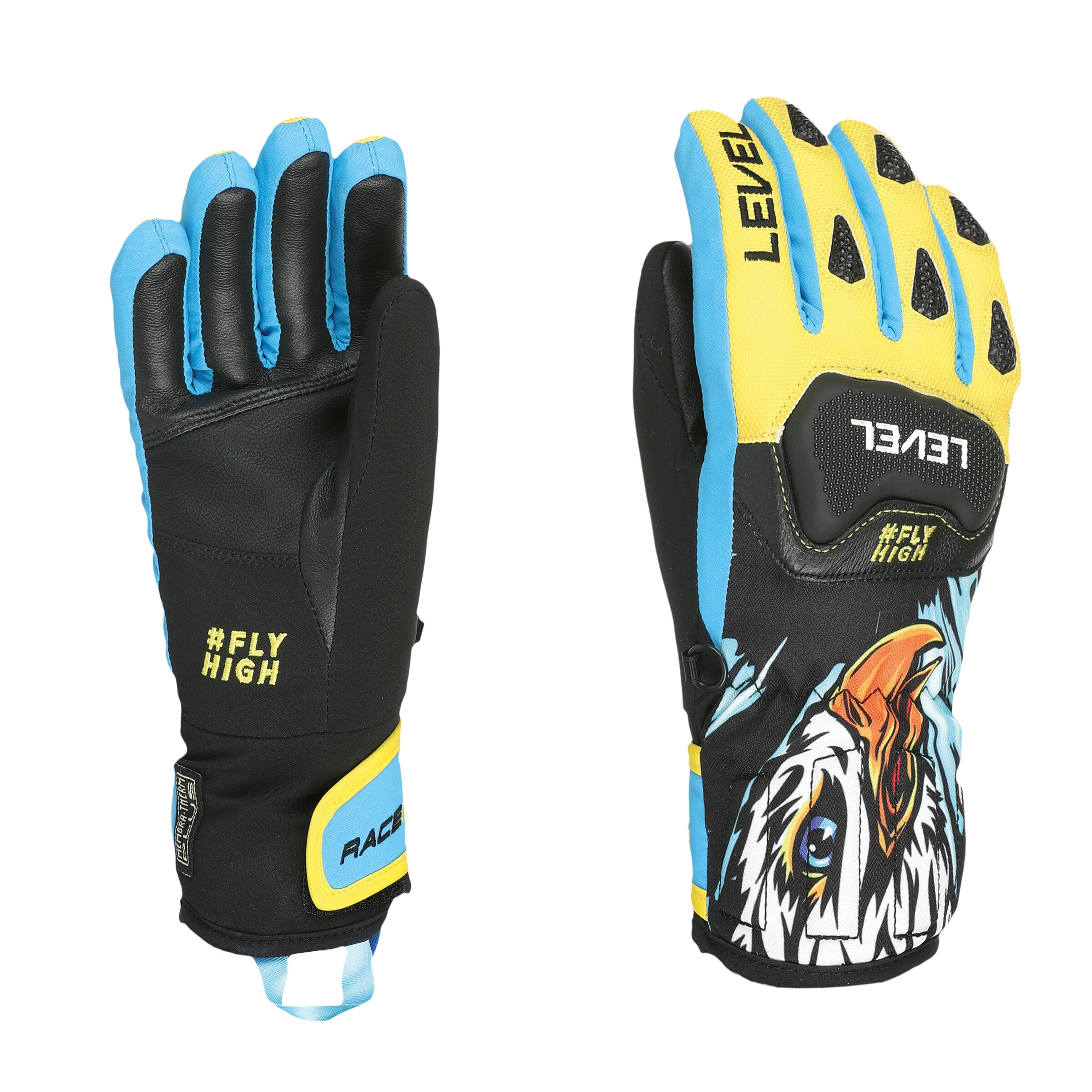 level-worldcup-race-jr-skihandschuhe-yellow-blue image 1
