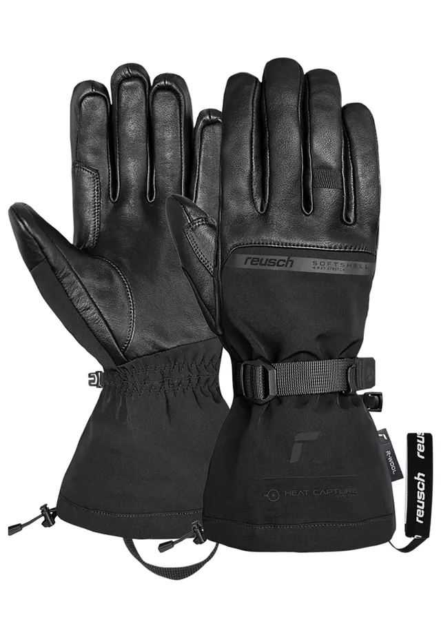 reusch-down-spirit-skihandschuhe-gr-e-8-schwarz-lange-stulpe image 1