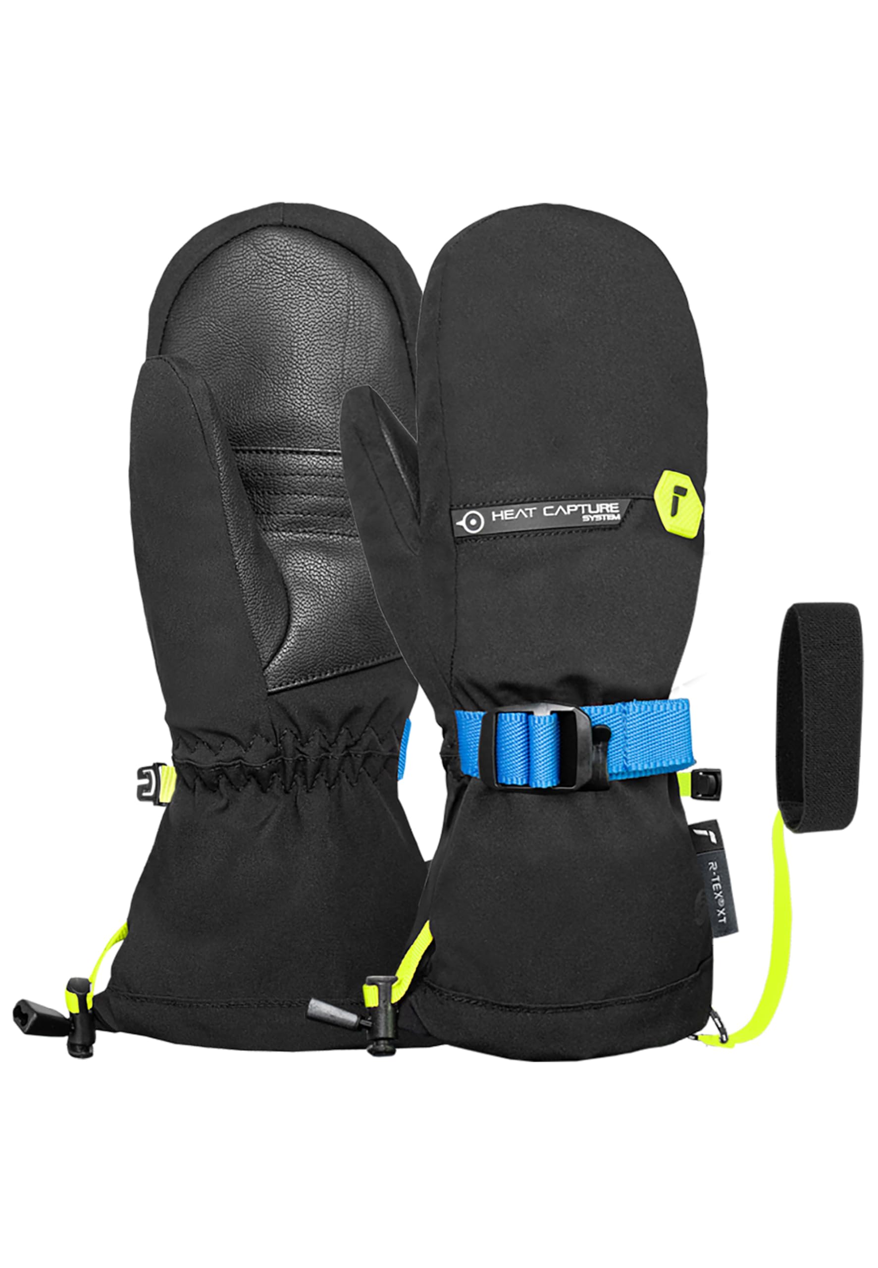 reusch-down-spirit-kinder-f-ustlinge-skihandschuhe-schwarz-blau-gelb-wolle image 8