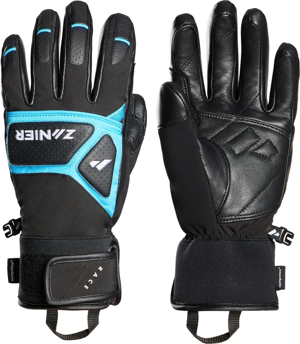 zanier-race-pro-stx-skihandschuh-schwarz-neonlime-wasserdicht image 1