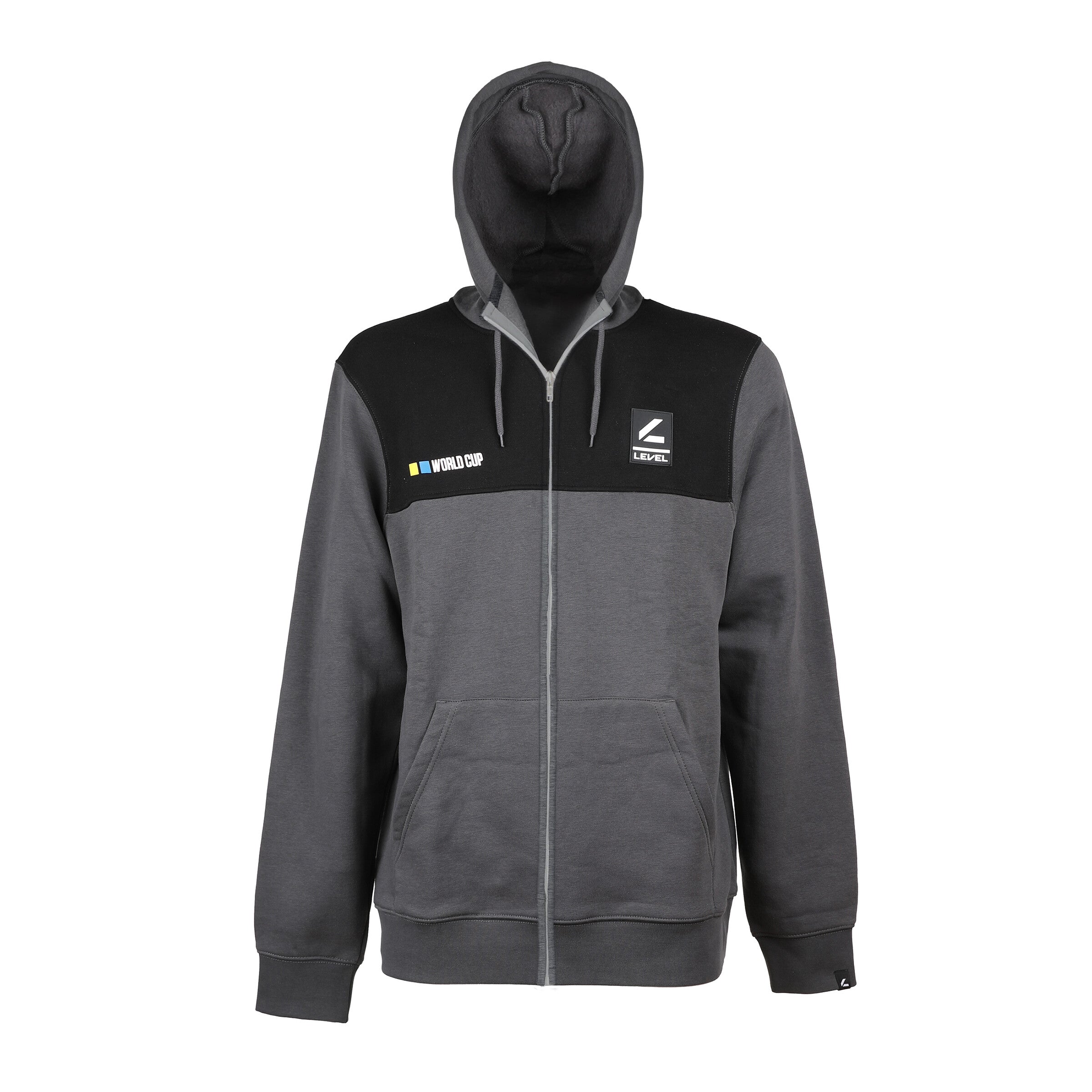 level-rexford-logo-hoodie-kapuzenpullover-anthrazit-gr-m image 1