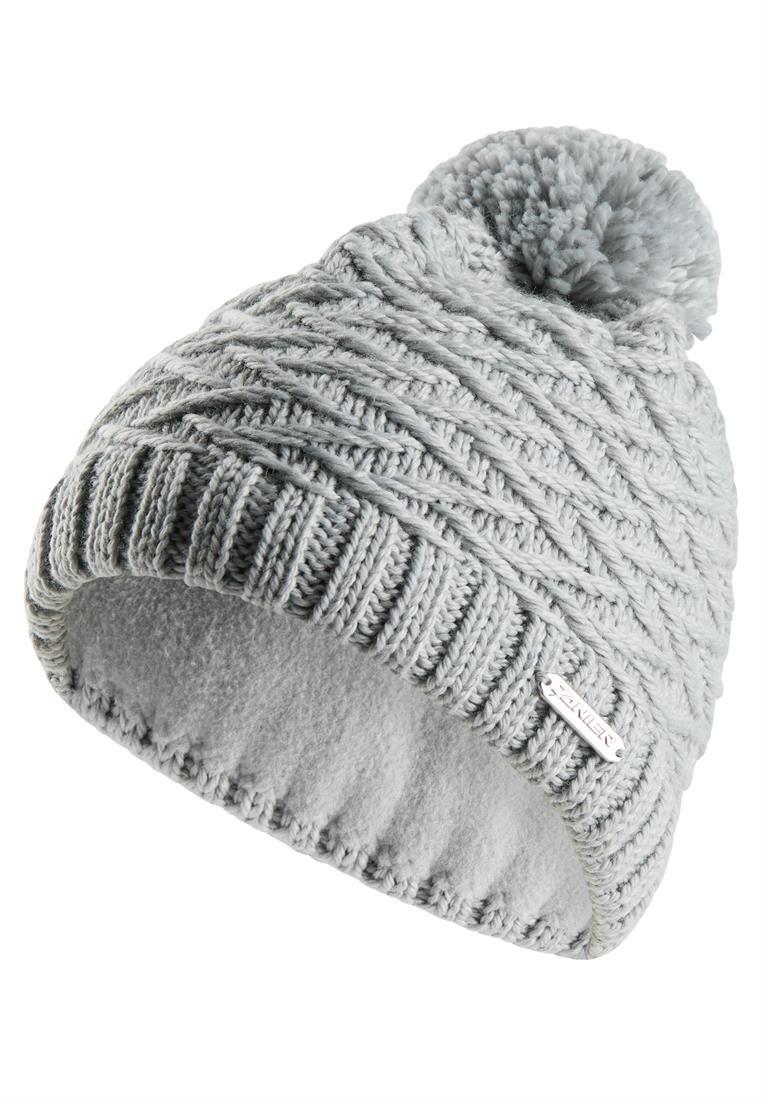 zanier-sport-chic-beanie-m-tze-silber-schurwolle image 1