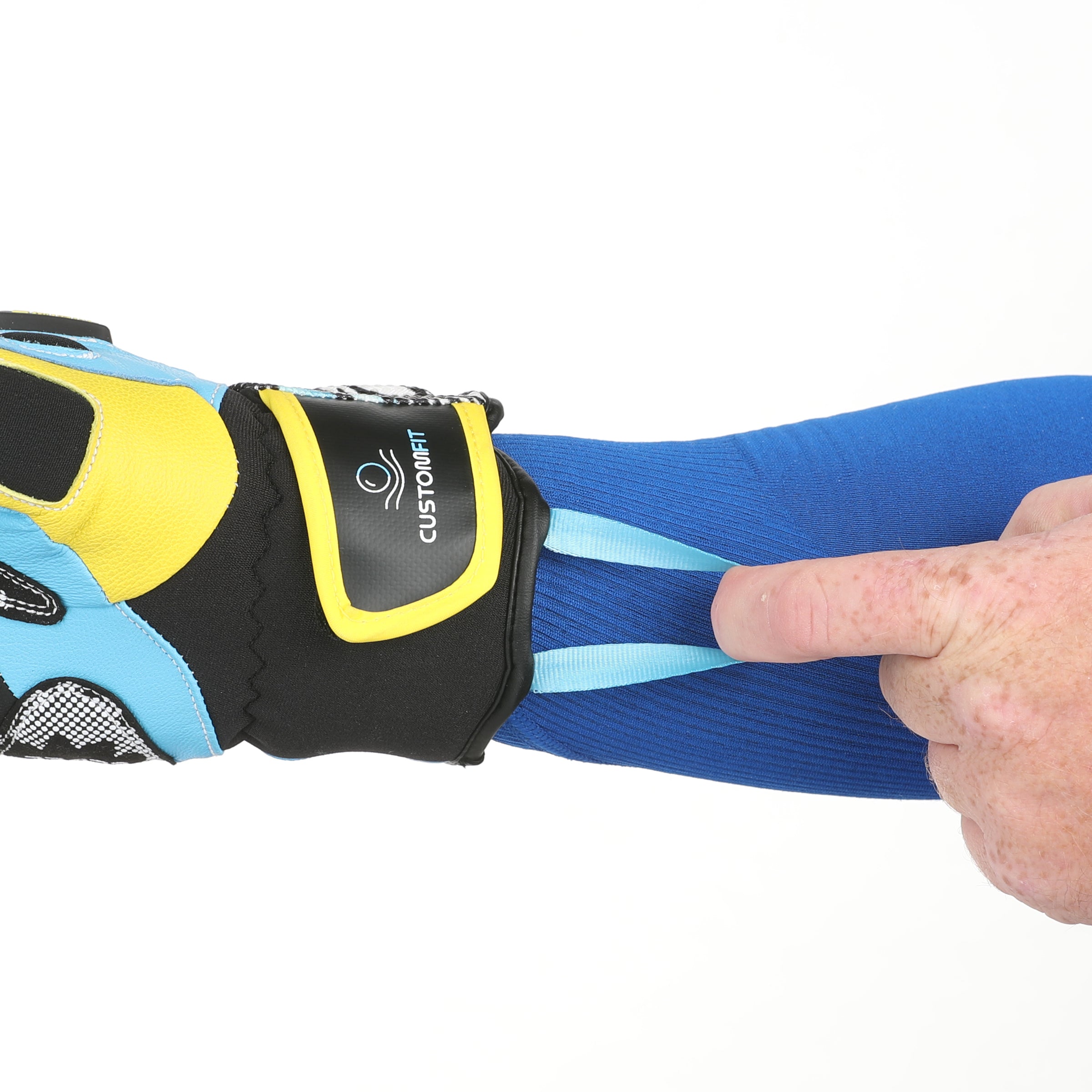 level-worldcup-jr-cf-skihandschuhe-gelb-blau-kinder-race image 3