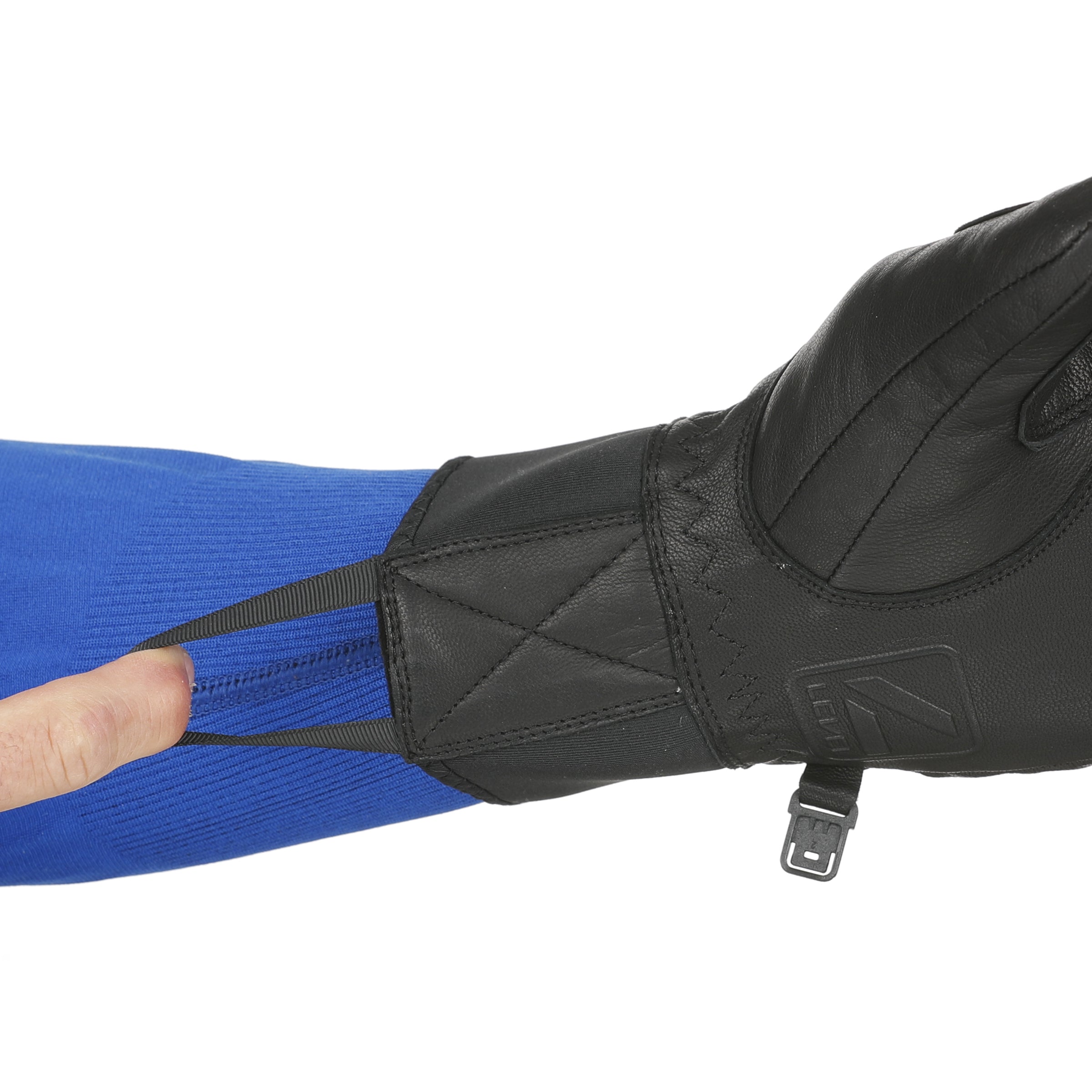 level-half-pipe-eighties-skihandschuhe-schwarz-leder-neoprenbund image 5