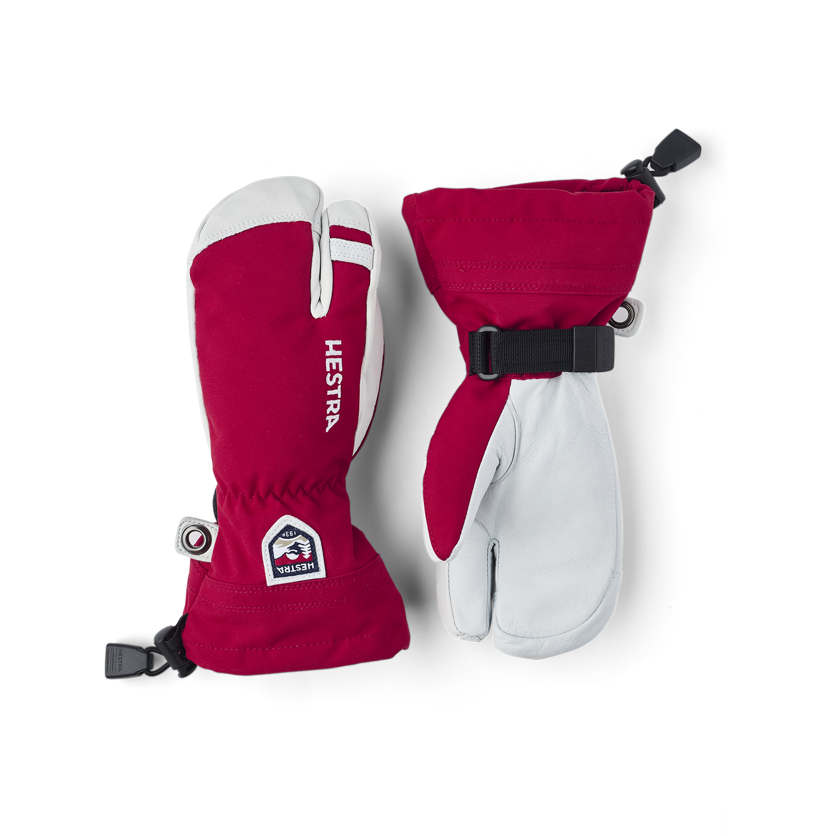 hestra-army-leather-heli-ski-jr-3-finger-skihandschuh-kinder-sehr-warm image 1
