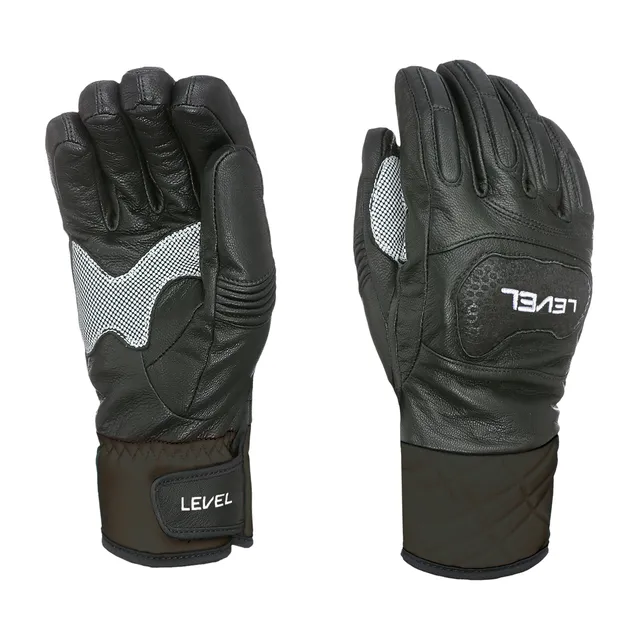 level-worldcup-race-skihandschuhe-schwarz-leder-wasserdicht image 1