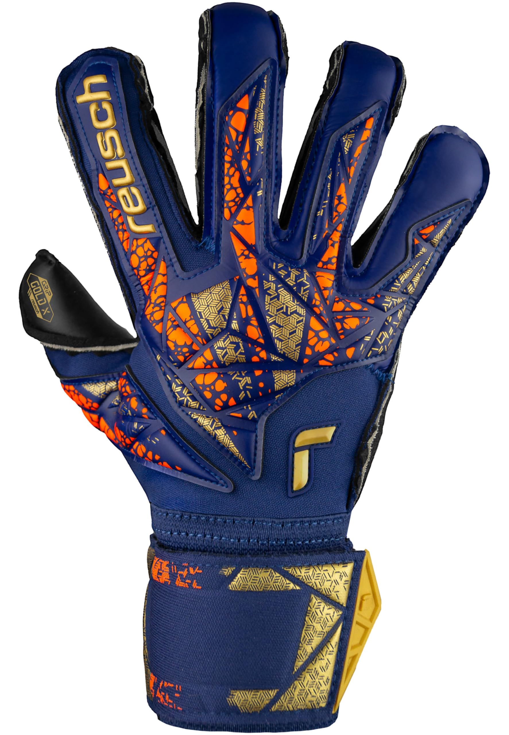 reusch-attrakt-x-evolution-torwarthandschuhe-gr-8-5-blau-gold image 2