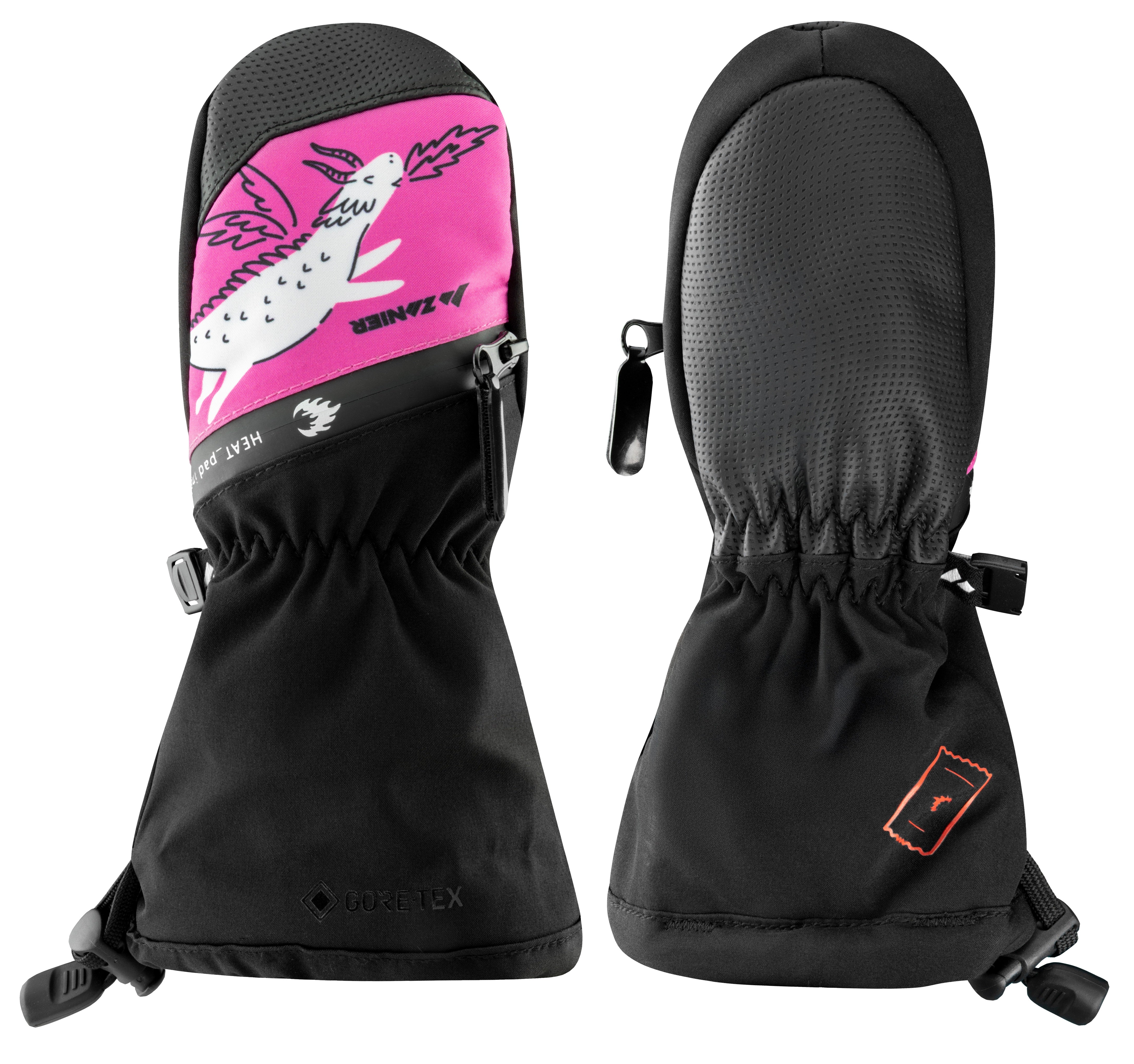 zanier-heat-pads-gtx-mitten-kinder-f-ustlinge-schwarz-wasserdicht image 3