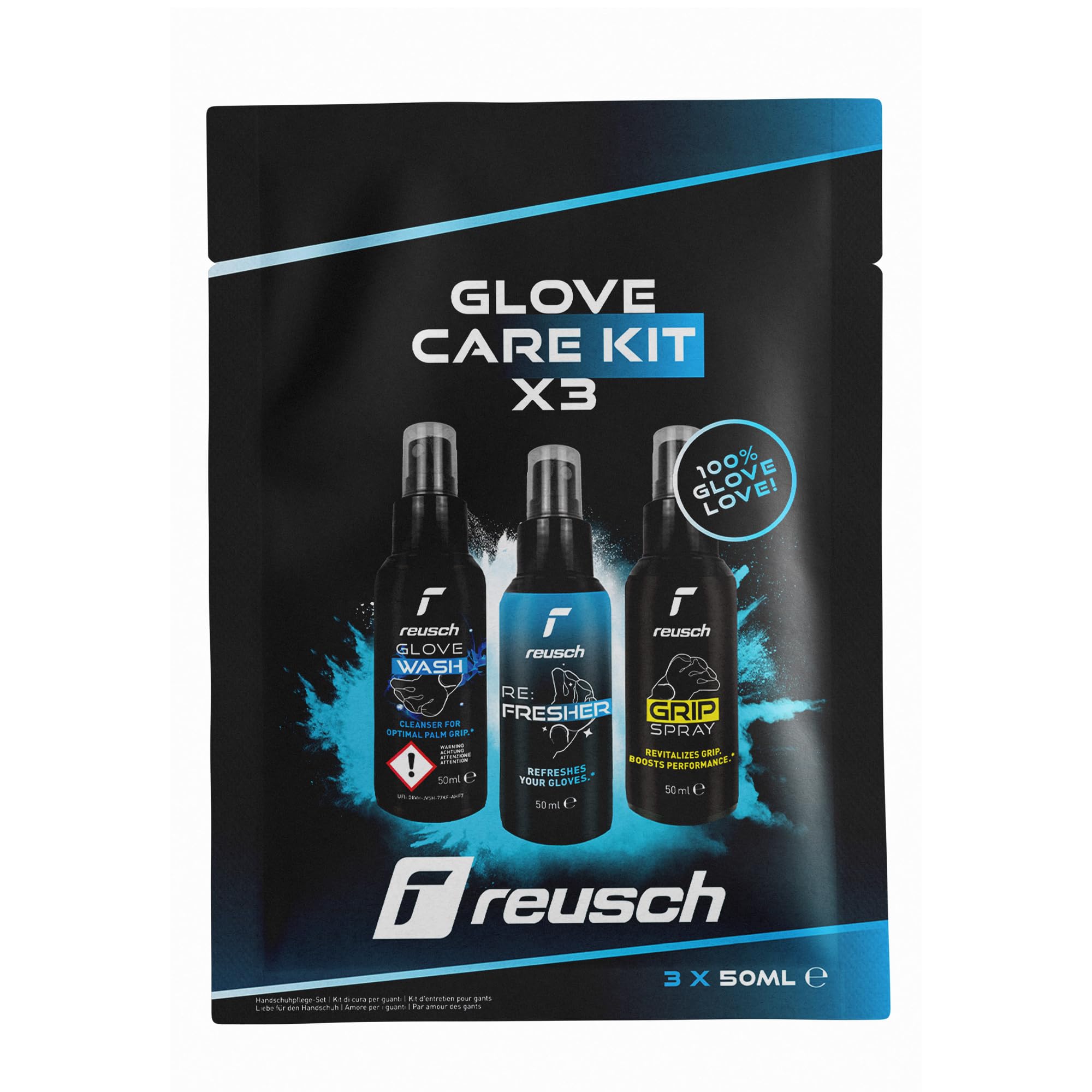 reusch-attrakt-glove-care-kit-3-in-1-torwarthandschuh-pflege image 1