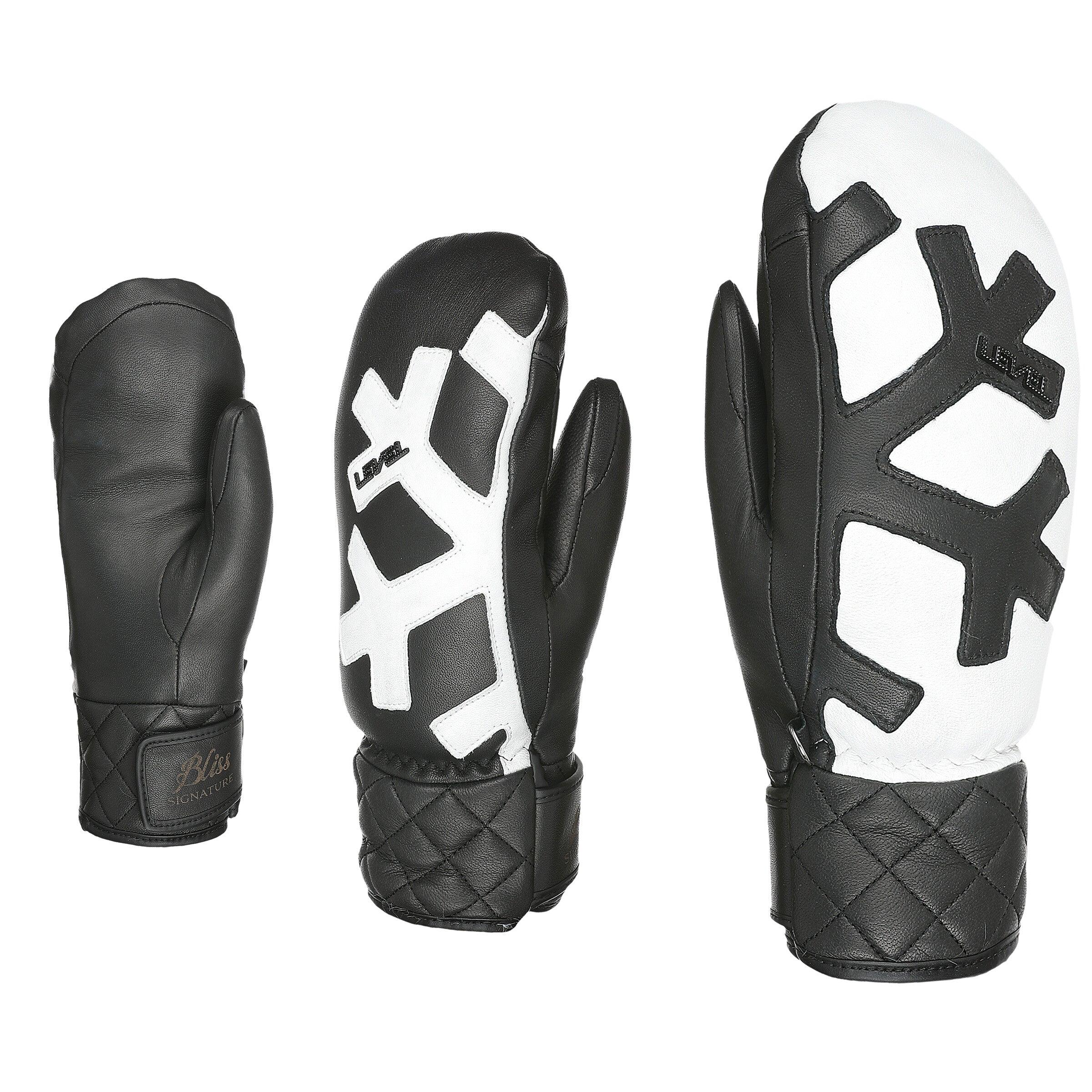 level-rexford-coco-mitten-f-ustlinge-schwarz-wei-leder image 1