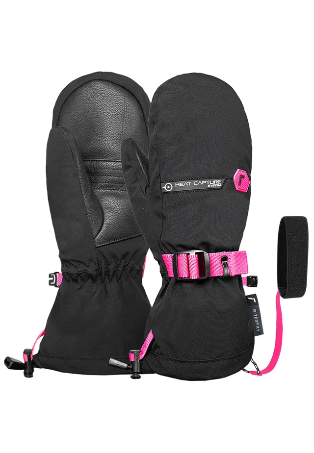 reusch-down-spirit-kinder-f-ustlinge-skihandschuhe-schwarz-blau-gelb-wolle image 1