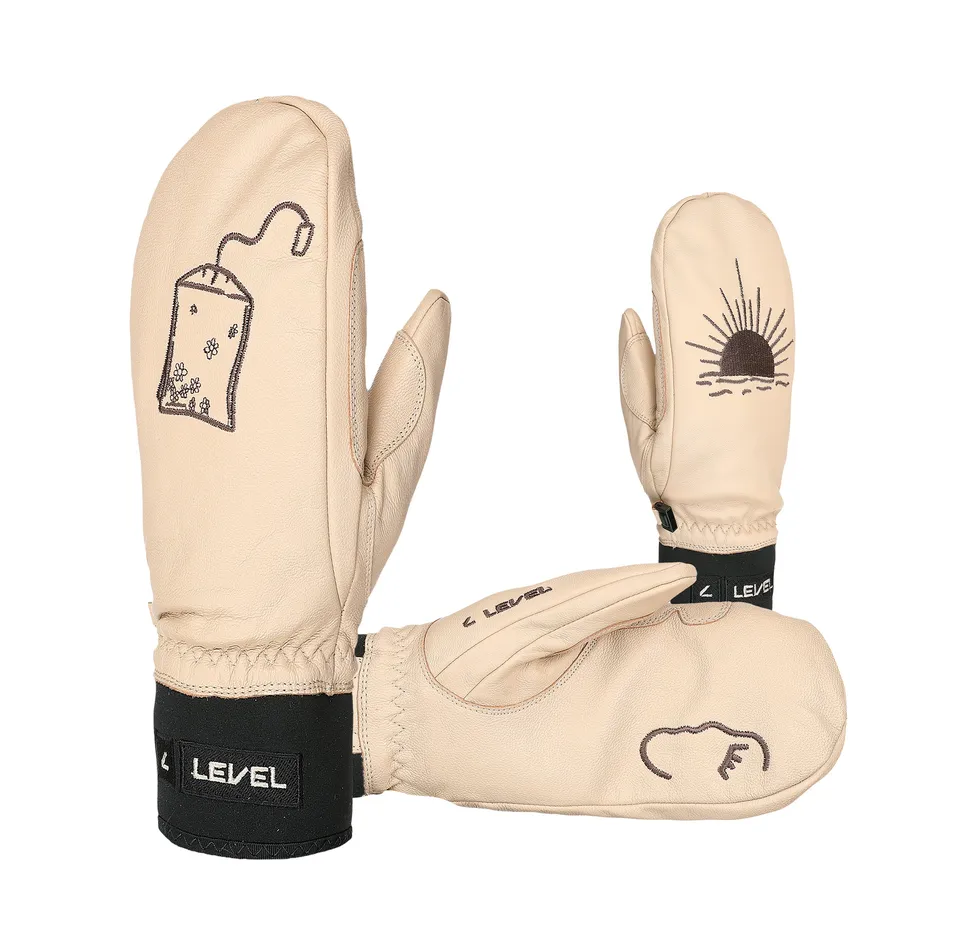 level-super-pipe-joy-mitt-skihandschuhe-beige-leder-damen image 1