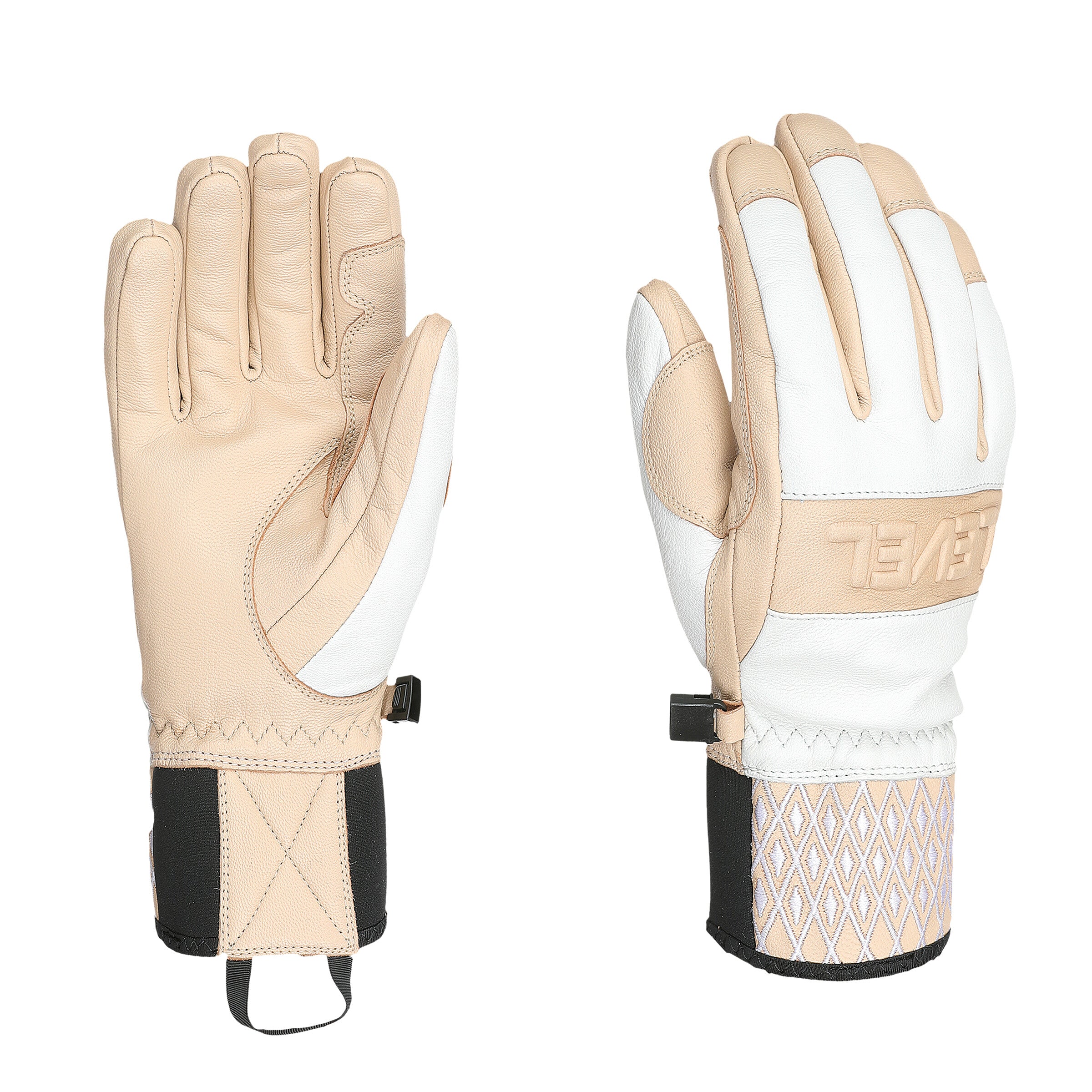 level-super-pipe-joy-w-damen-skihandschuhe-leder-white image 1