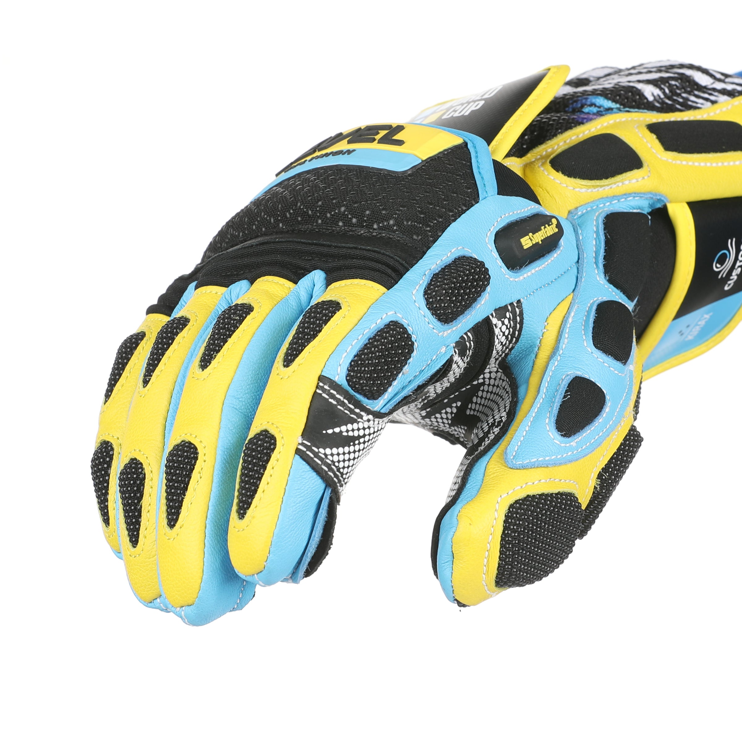 level-worldcup-cf-skihandschuhe-gelb-blau-leder-renn-custom-fit image 4