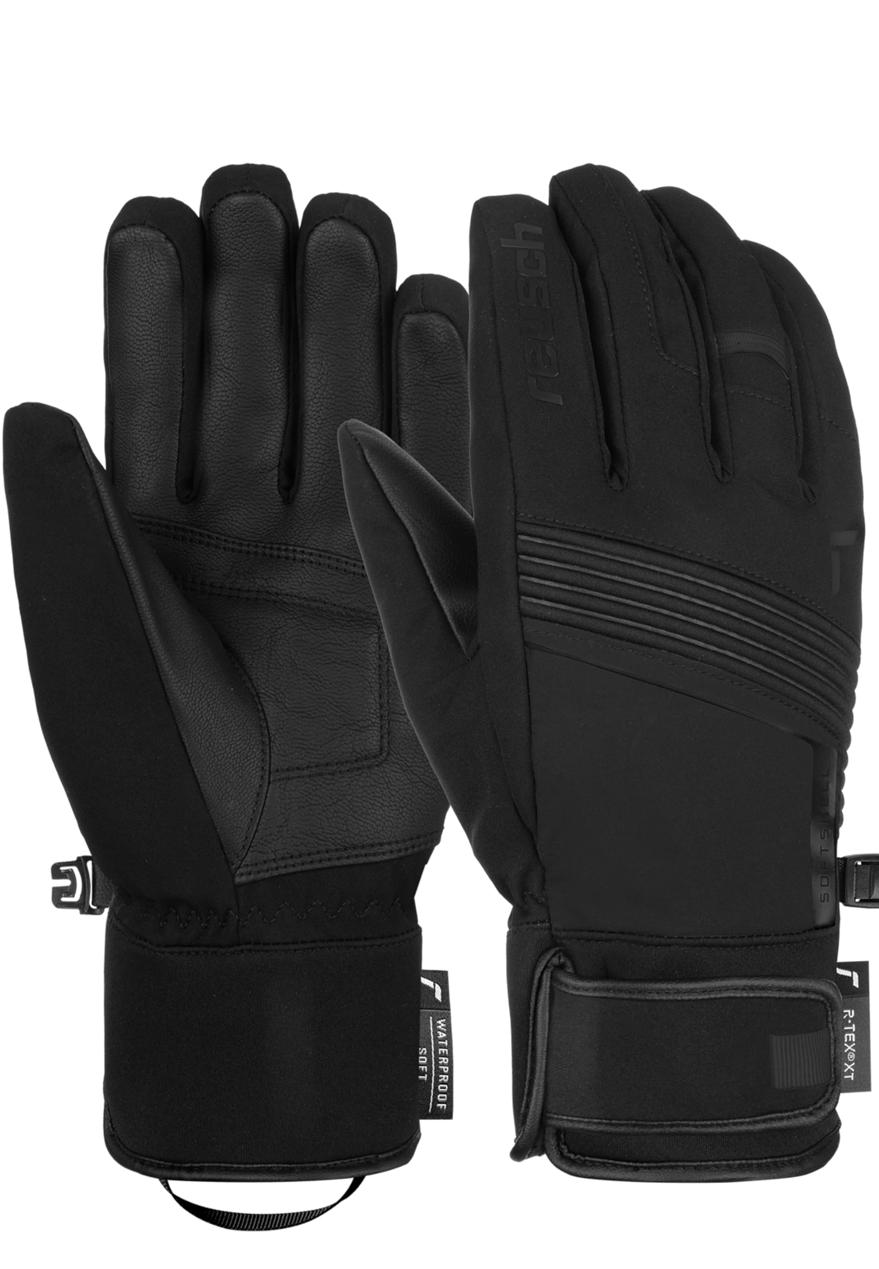reusch-skihandschuhe-softshell-schwarz-gr-8-warm-wasserdicht image 8