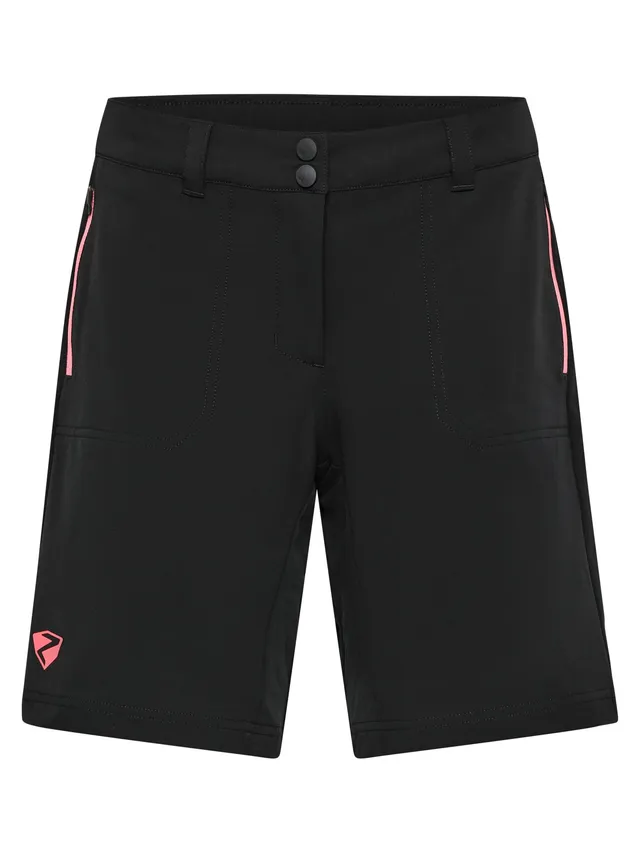 ziener-nakoa-z-lady-bike-shorts-gr-38-black-strawberry-sorbet-gepolstert image 1