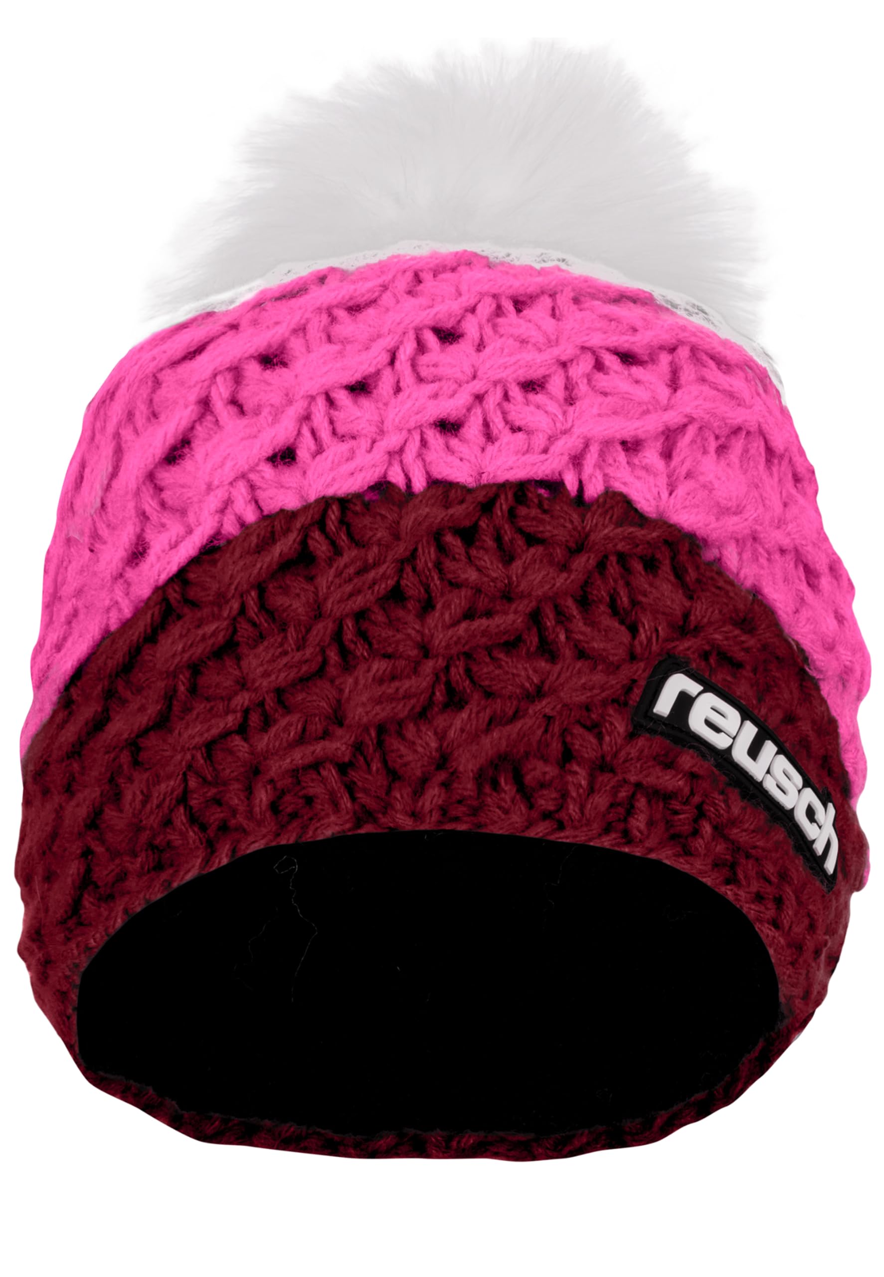 reusch-aiden-beanie-strickm-tze-unisex-schwarz-t-rkis-bommel-warm image 1